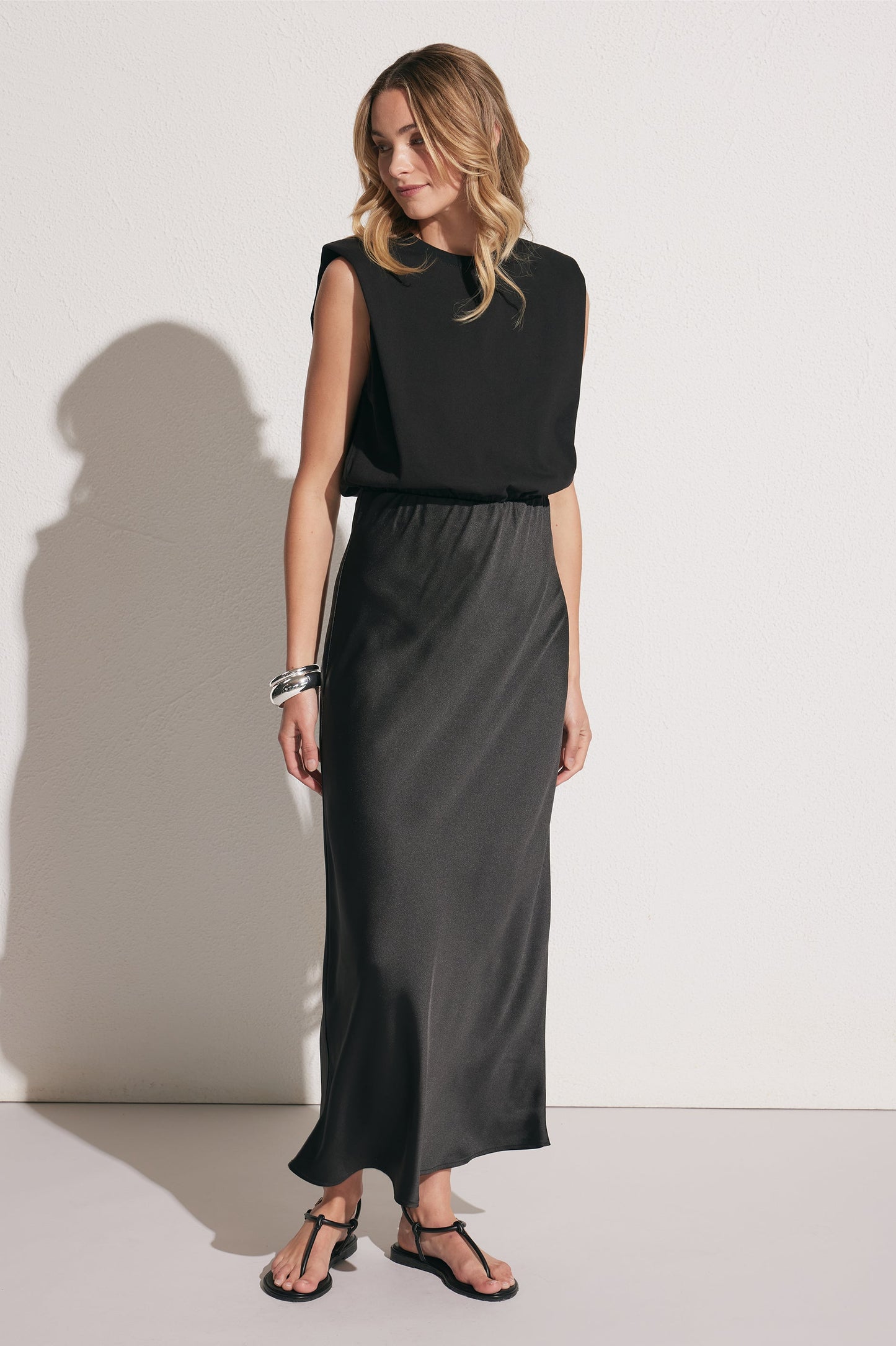 Kai Spliced Satin Dress