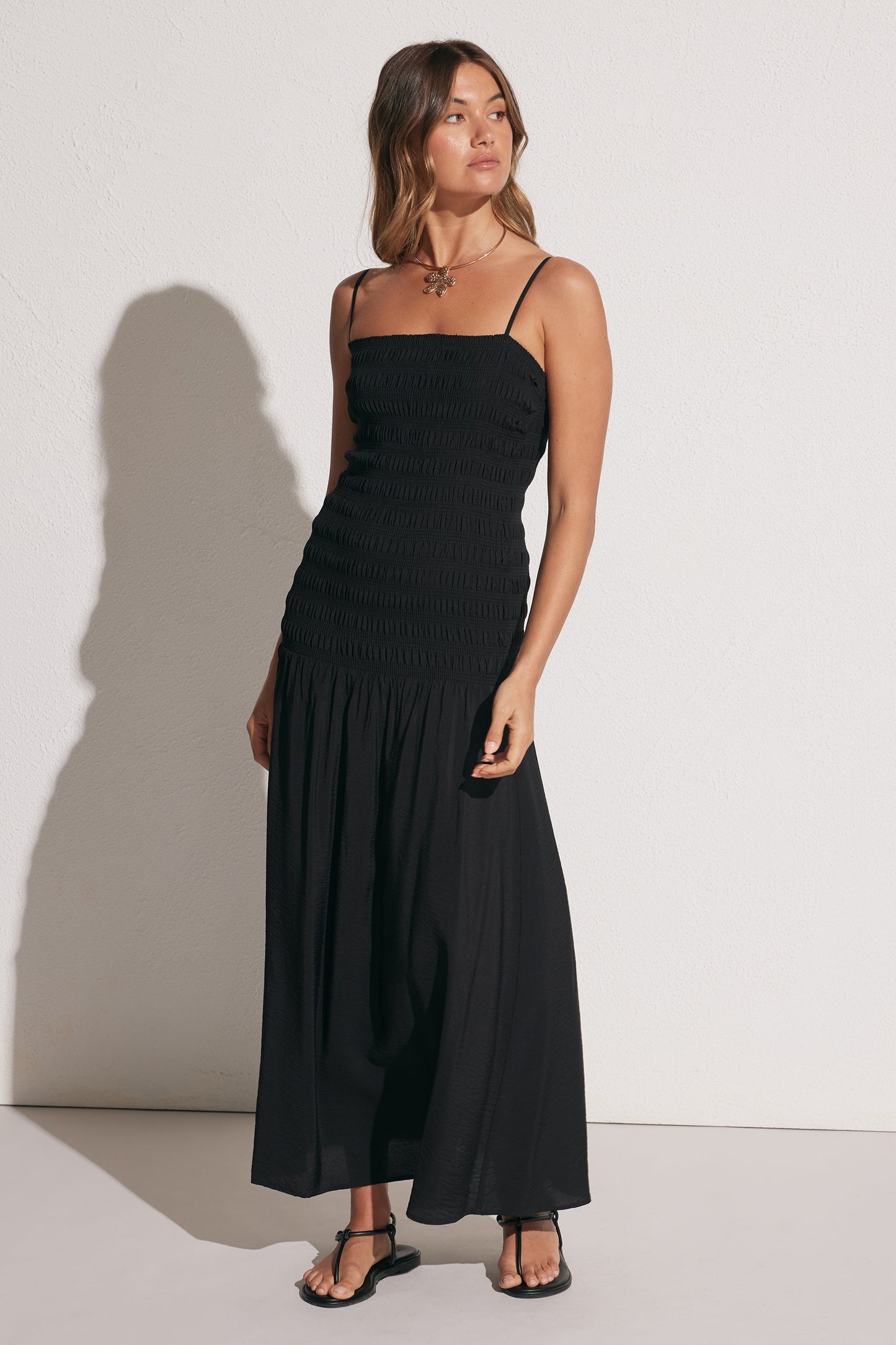 Isabelle Shirred Maxi Dress