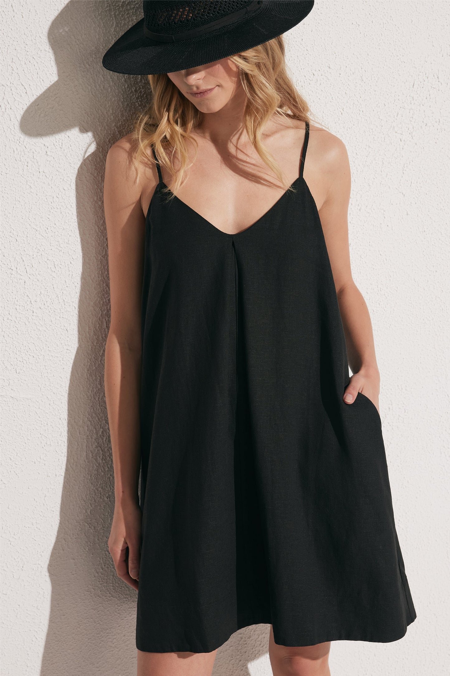 Lillian Linen Blend Mini Dress