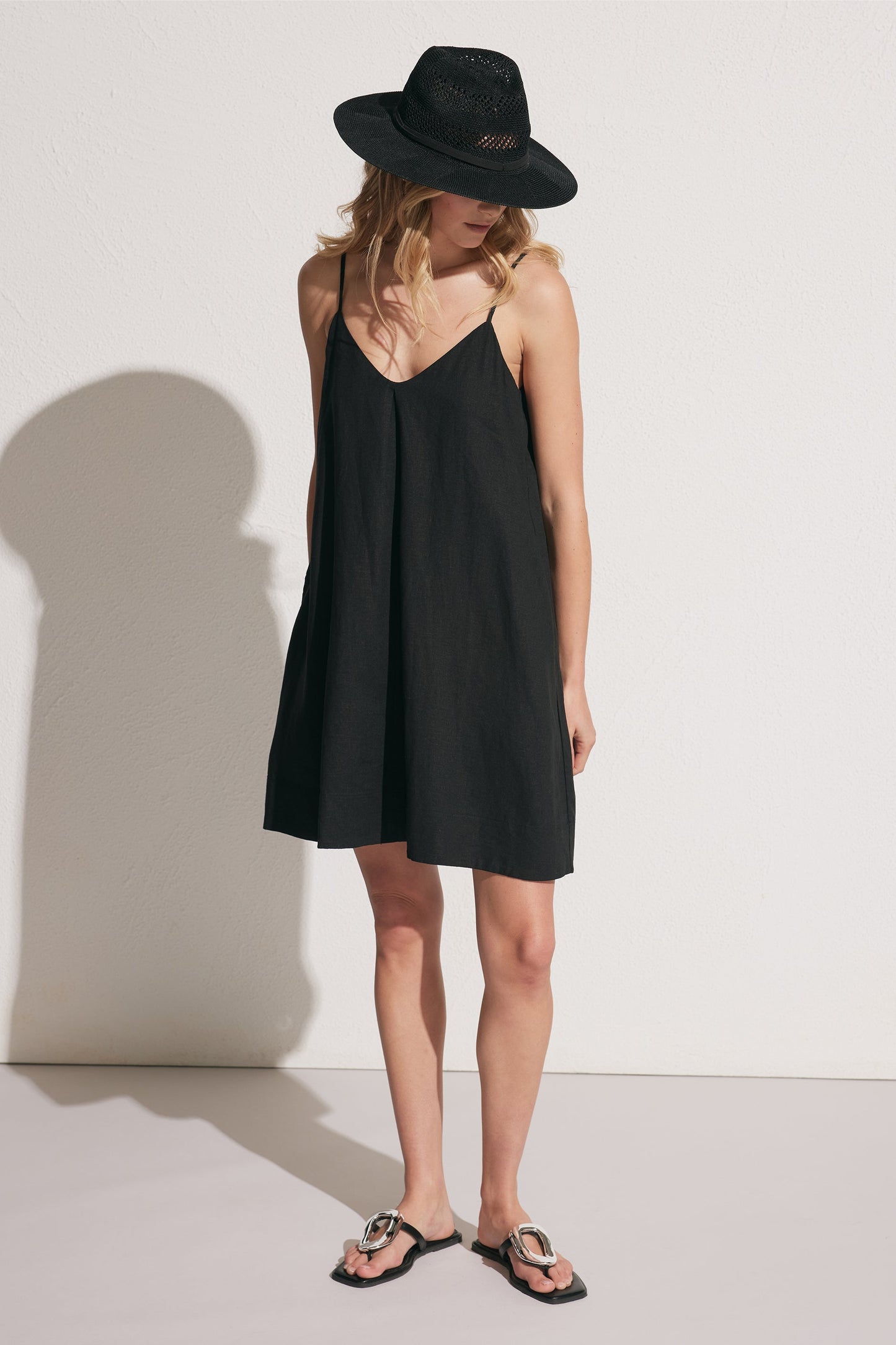Lillian Linen Blend Mini Dress