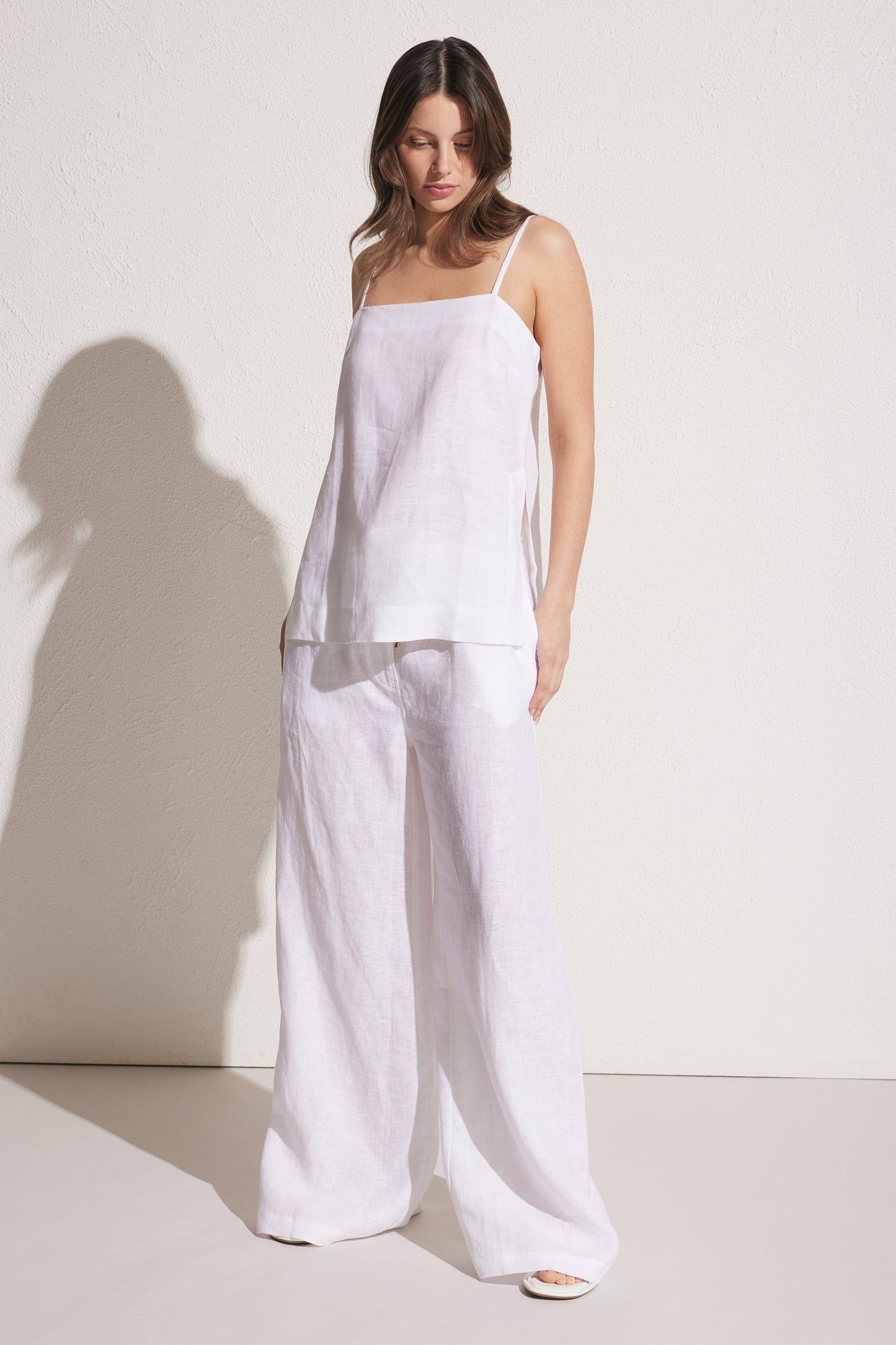 Amelia Linen Longline Top