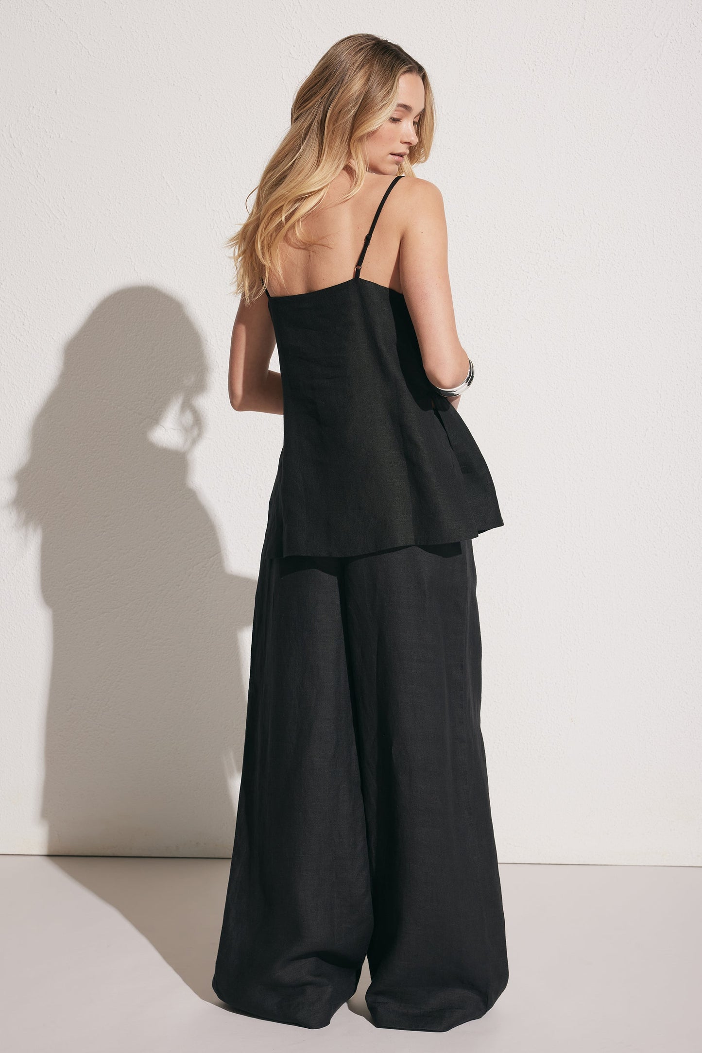 Amelia Linen Longline Top