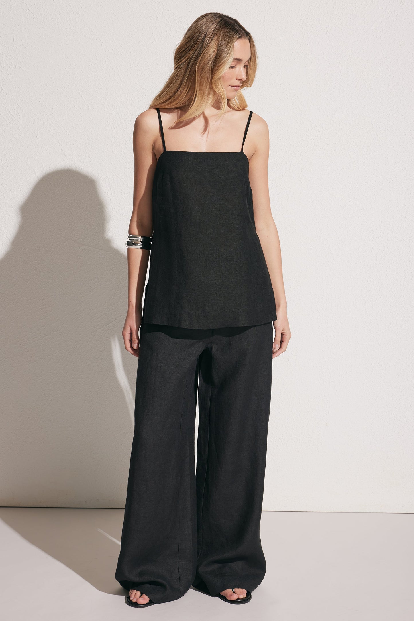 Amelia Linen Longline Top