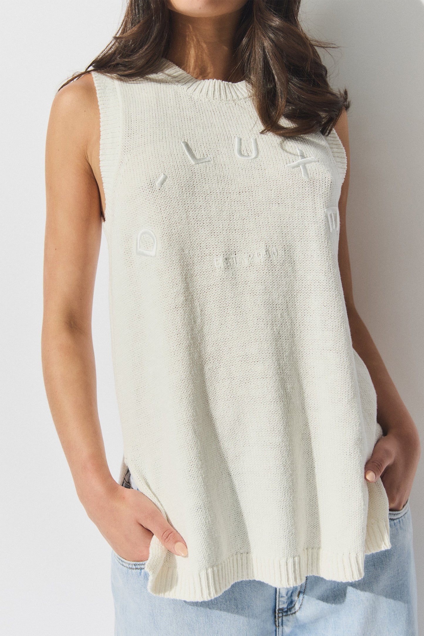 D-Luxe Logo Knit Tank