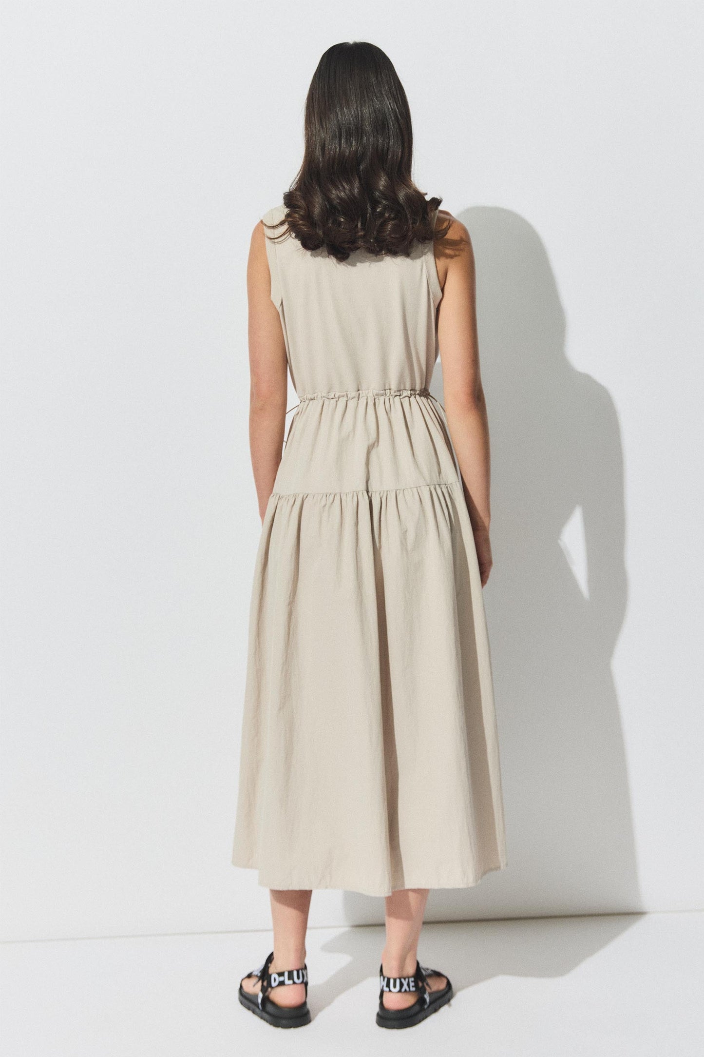 D-Luxe Drawcord Midi Dress