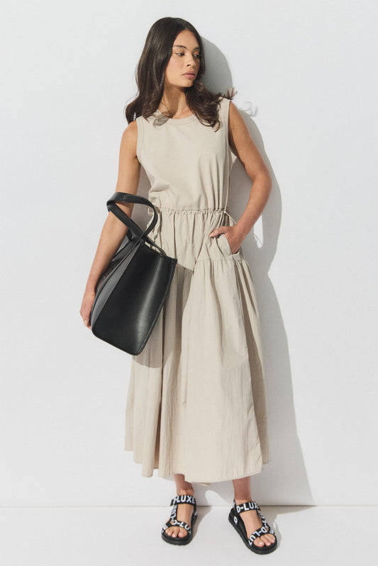 D-Luxe Drawcord Midi Dress