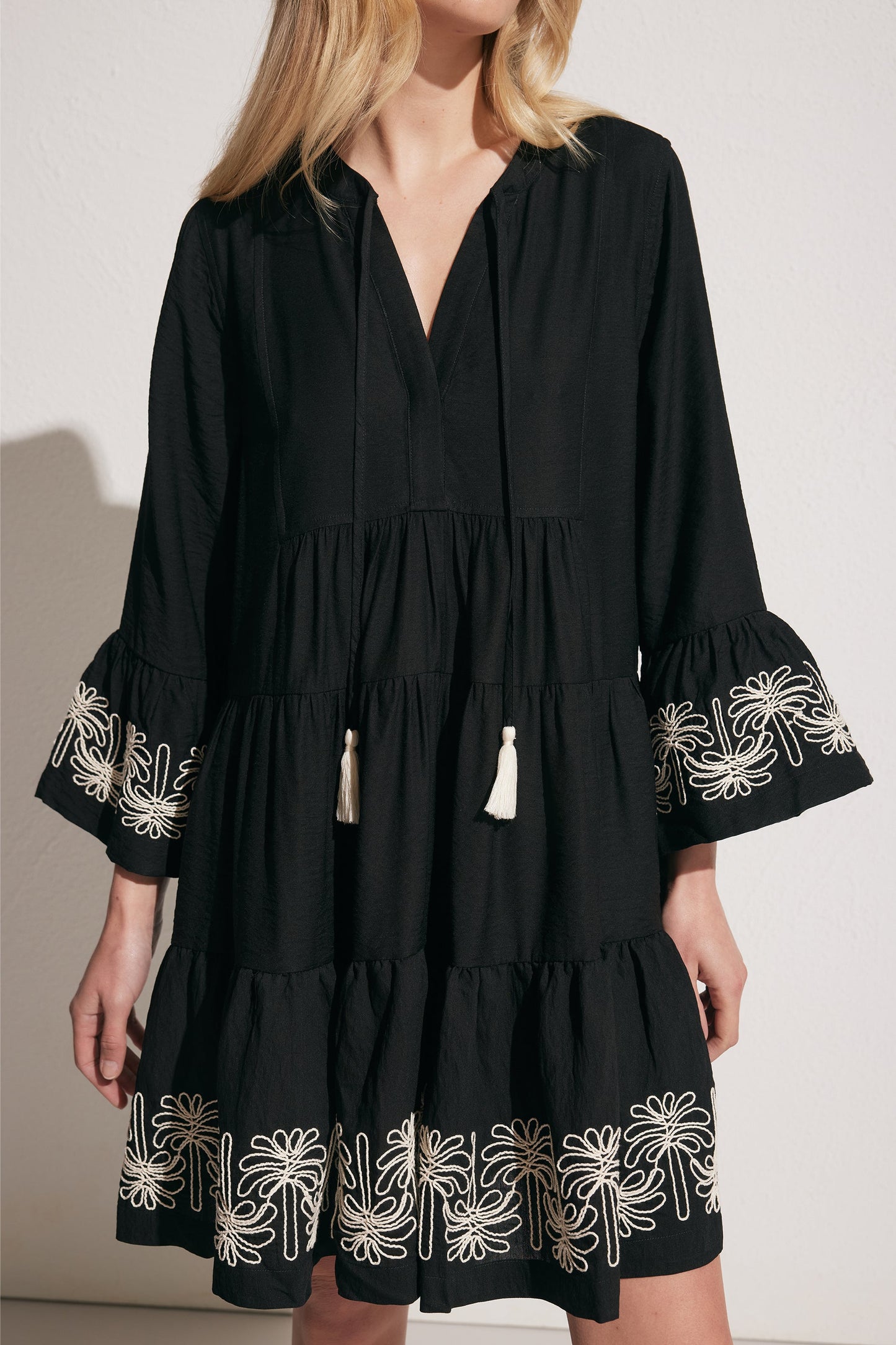 Serena Embroidered Mini Dress