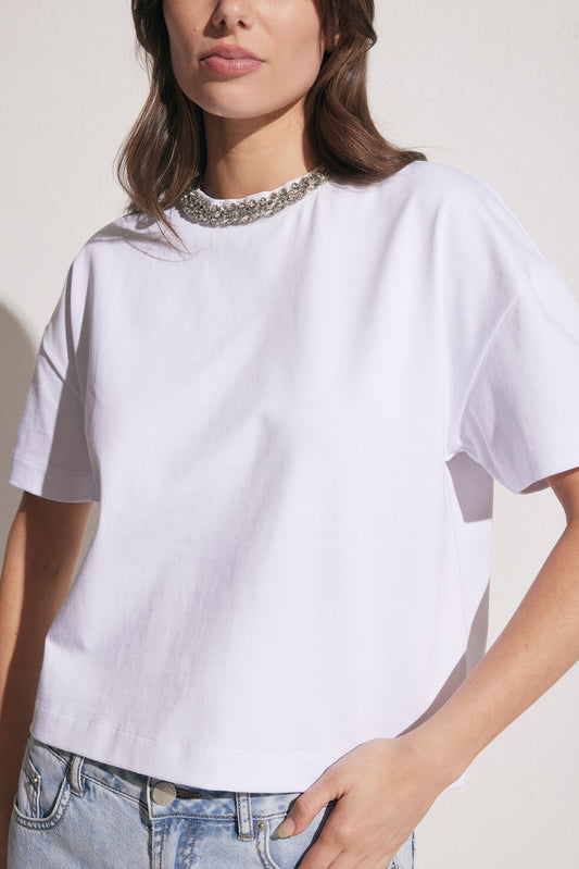 Grace Embellished Neck Tee