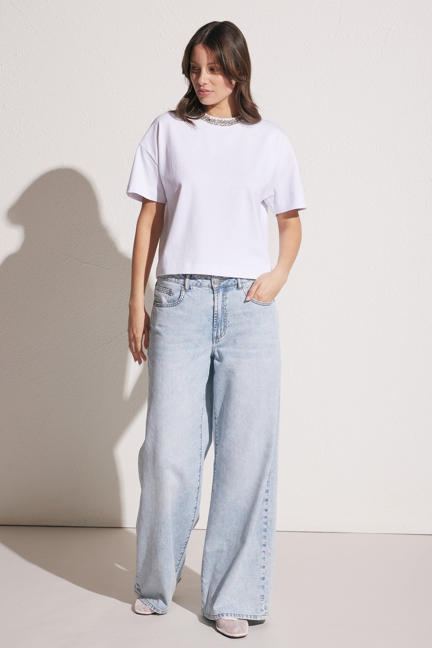 Grace Embellished Neck Tee