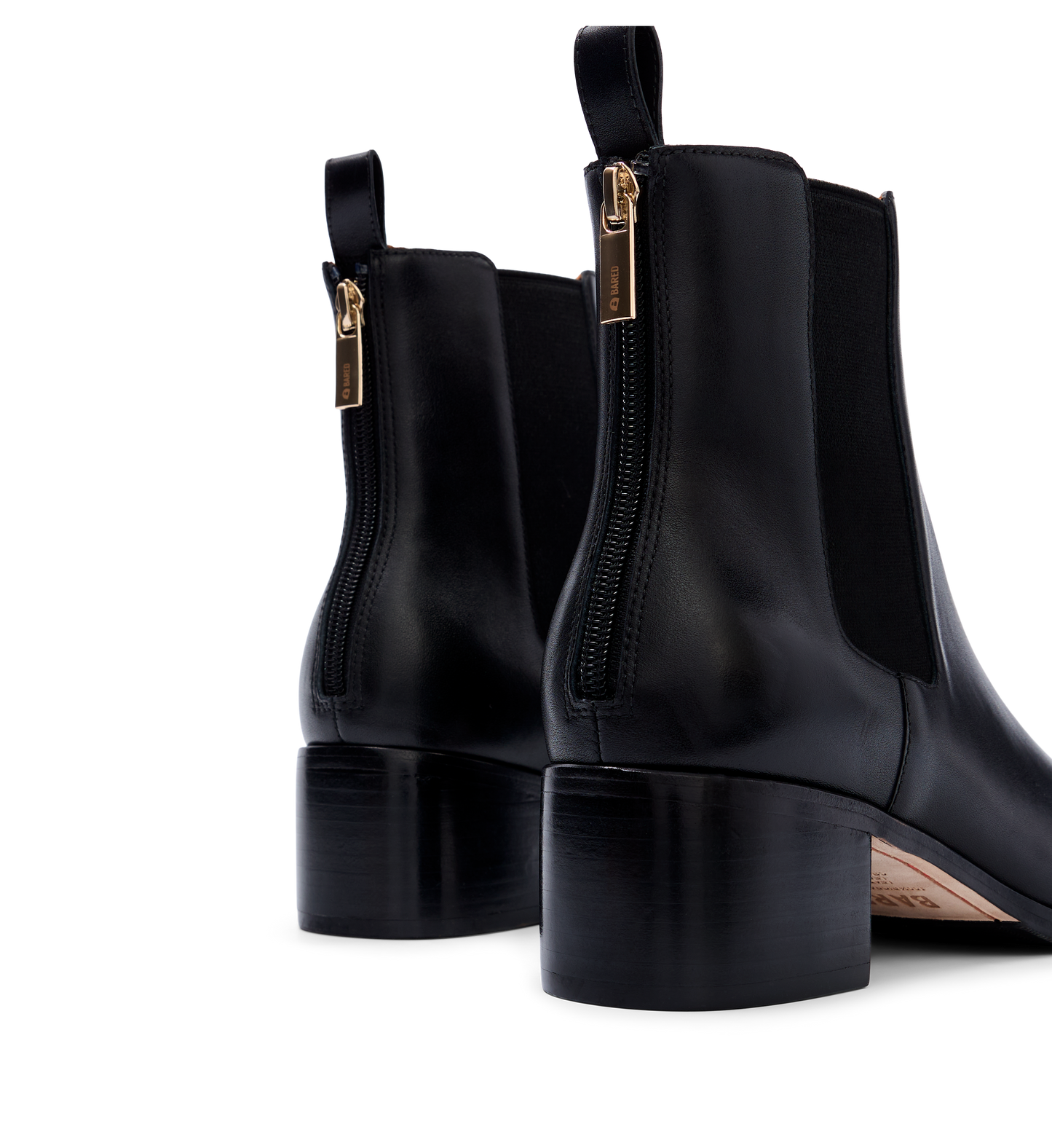 zip on the back of the bared footwear dodo black leather chelsea boots