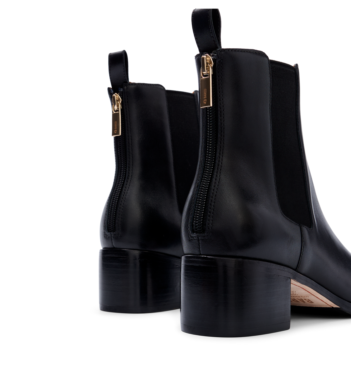 zip on the back of the bared footwear dodo black leather chelsea boots
