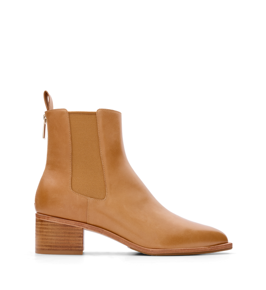 Dodo Light Tan Leather Heeled Boots