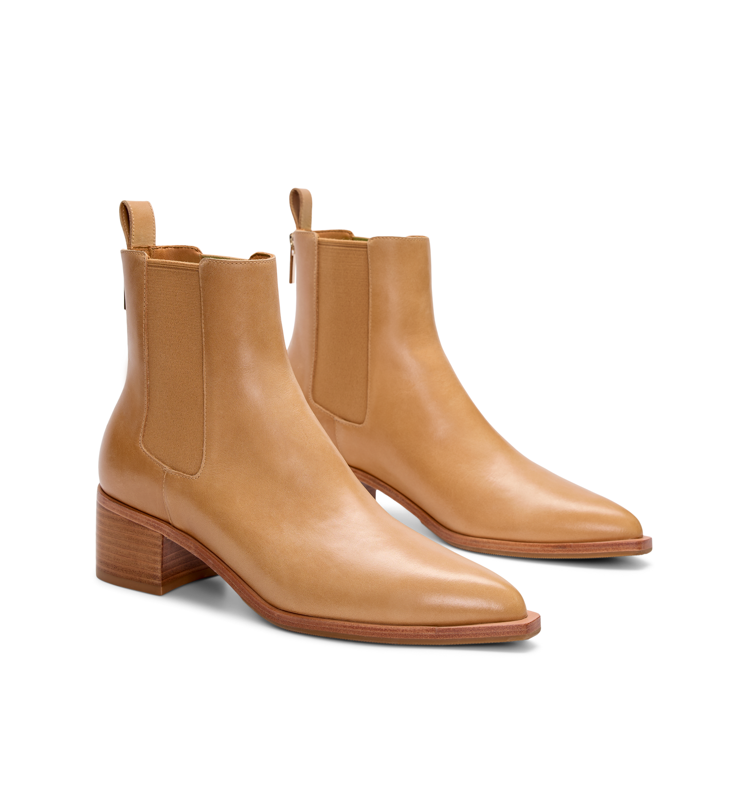 Dodo Light Tan Leather Heeled Boots