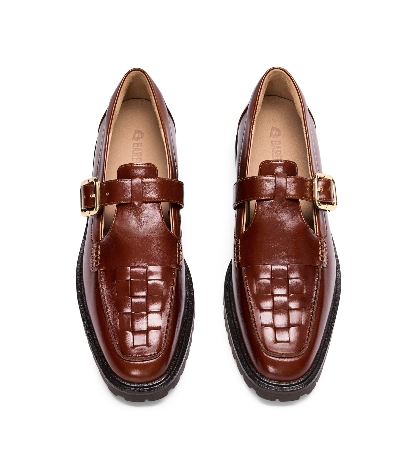 womens tan loafers with woven upper