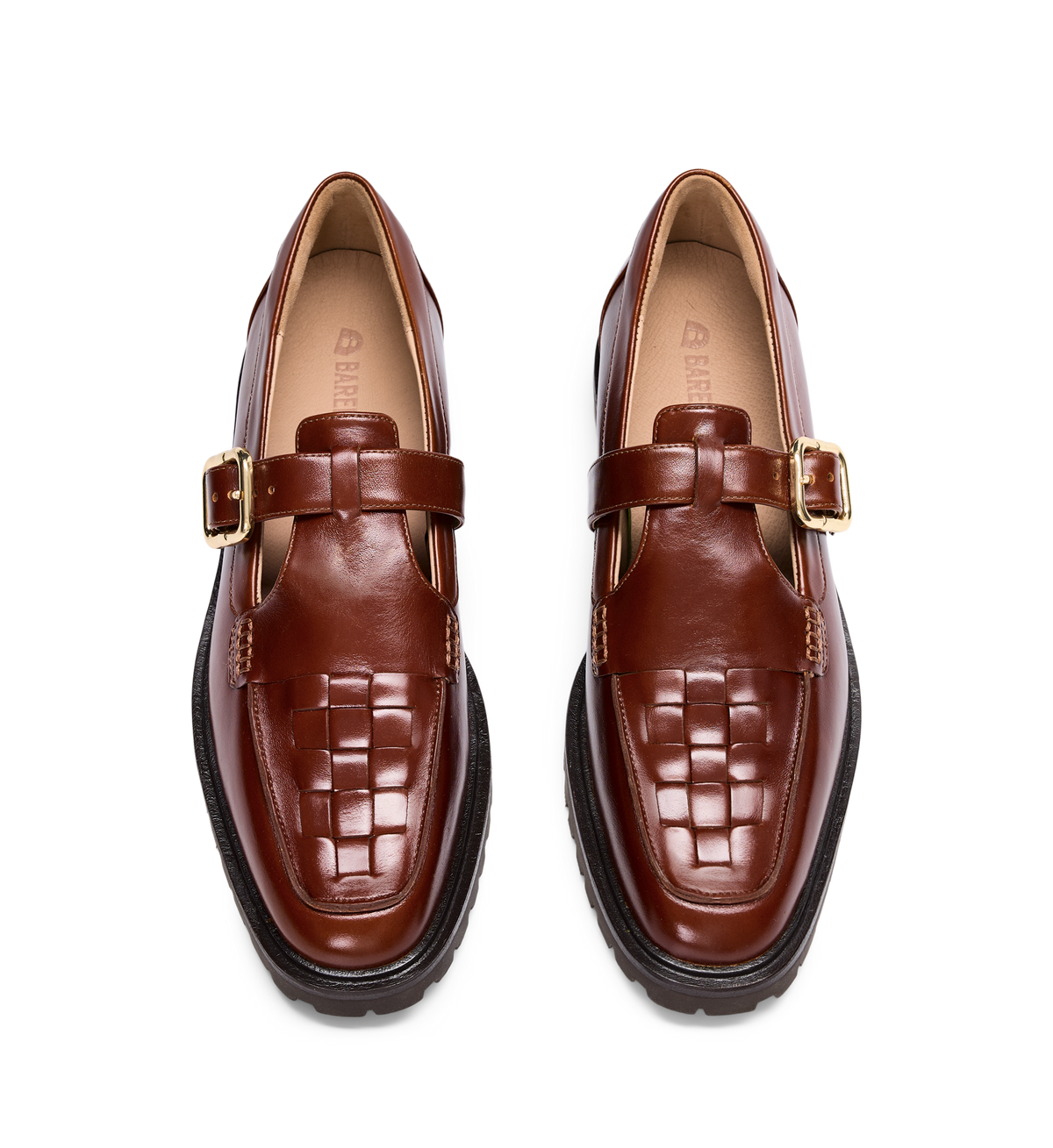 womens tan loafers with woven upper