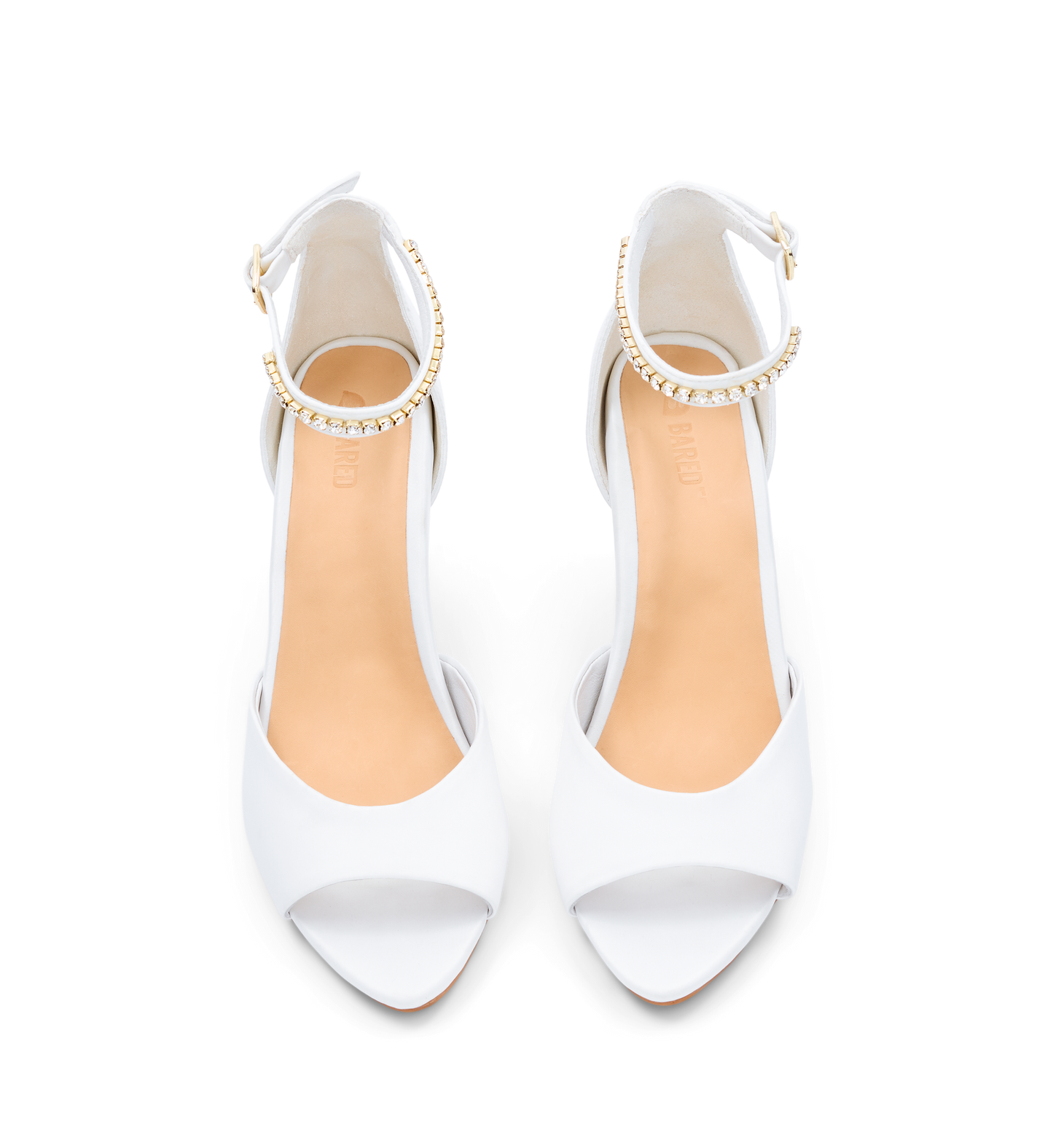 Falconet White Satin High Heels