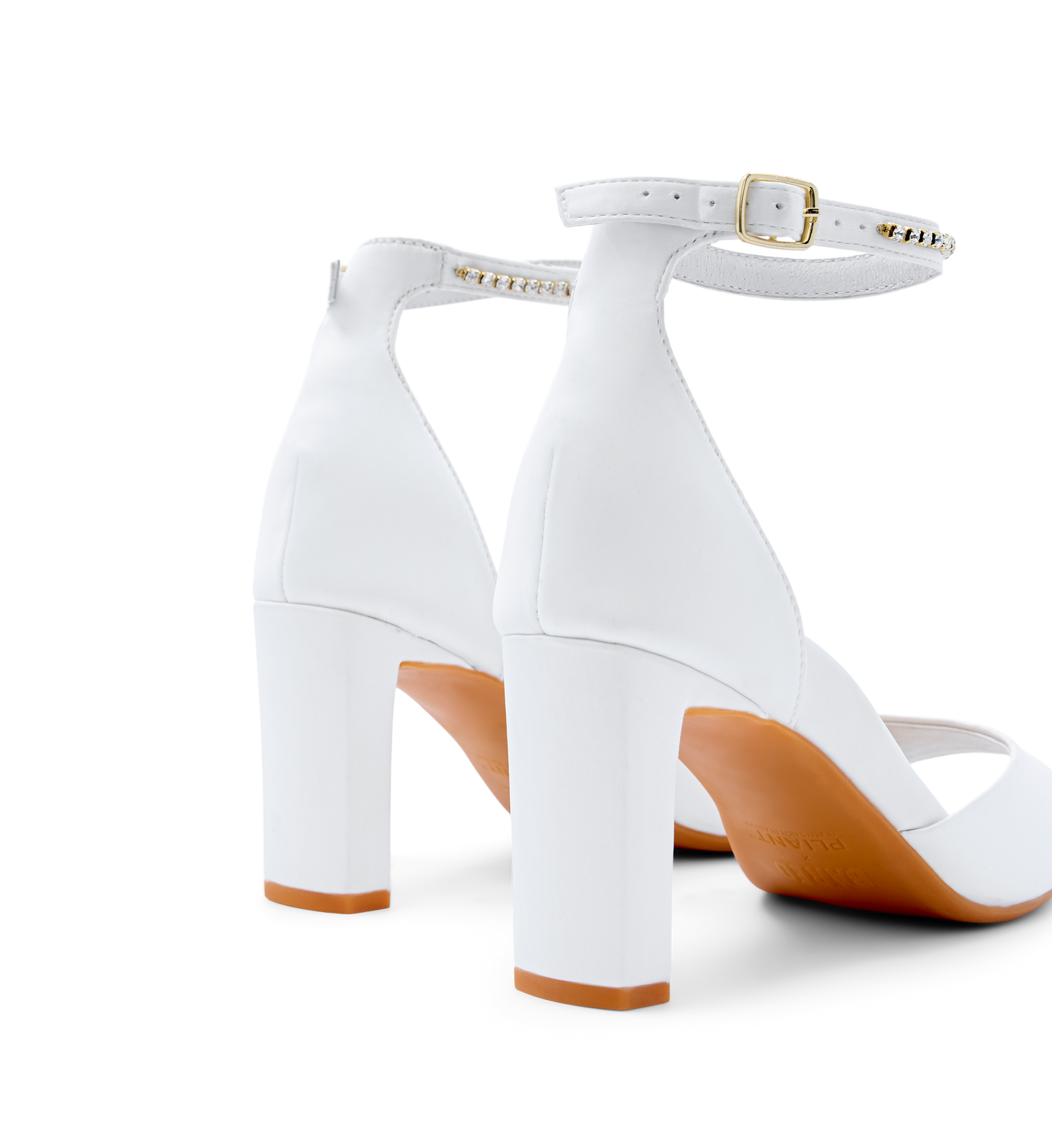 Falconet White Satin High Heels