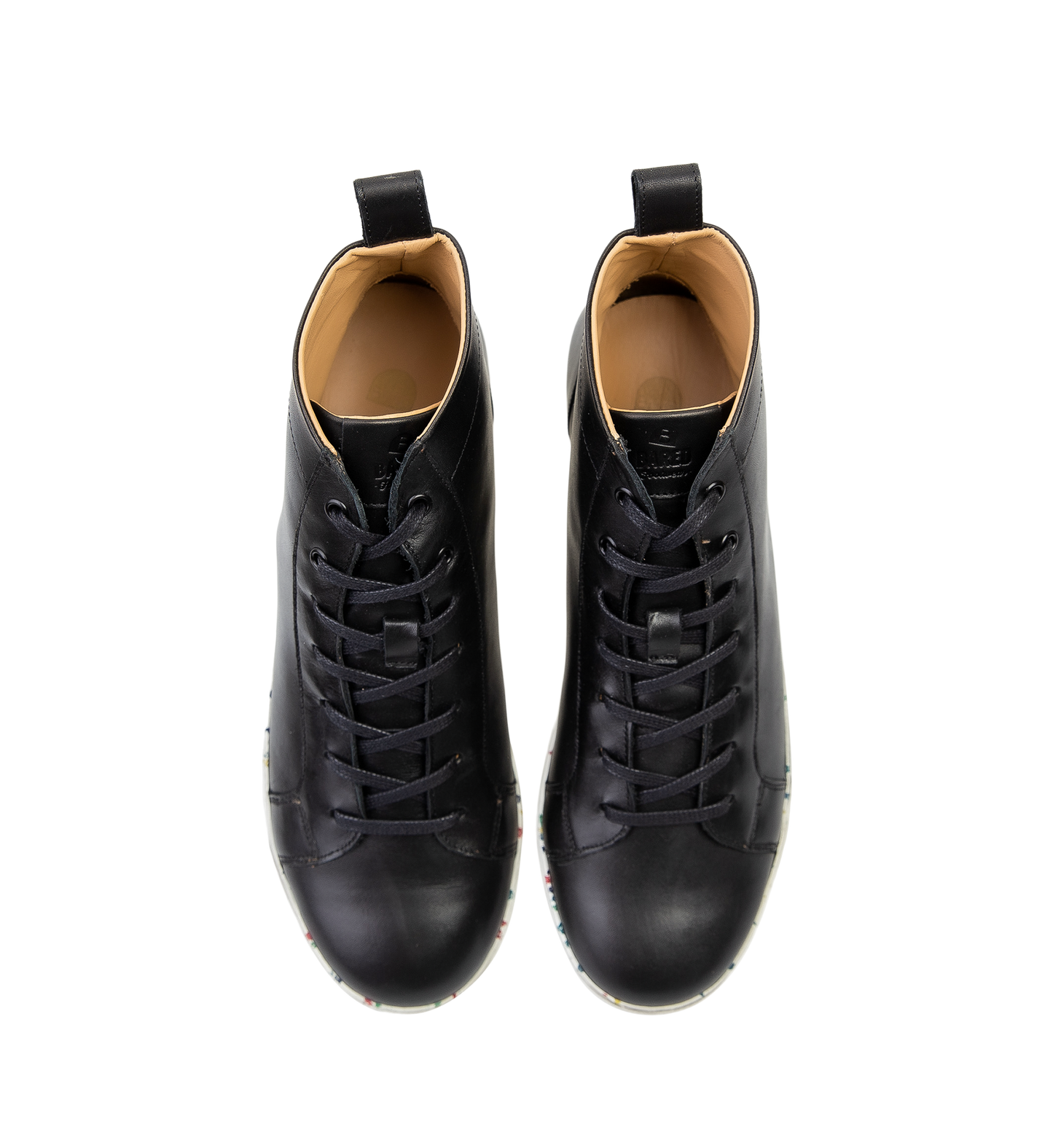 Fermium Black Leather Sneakers