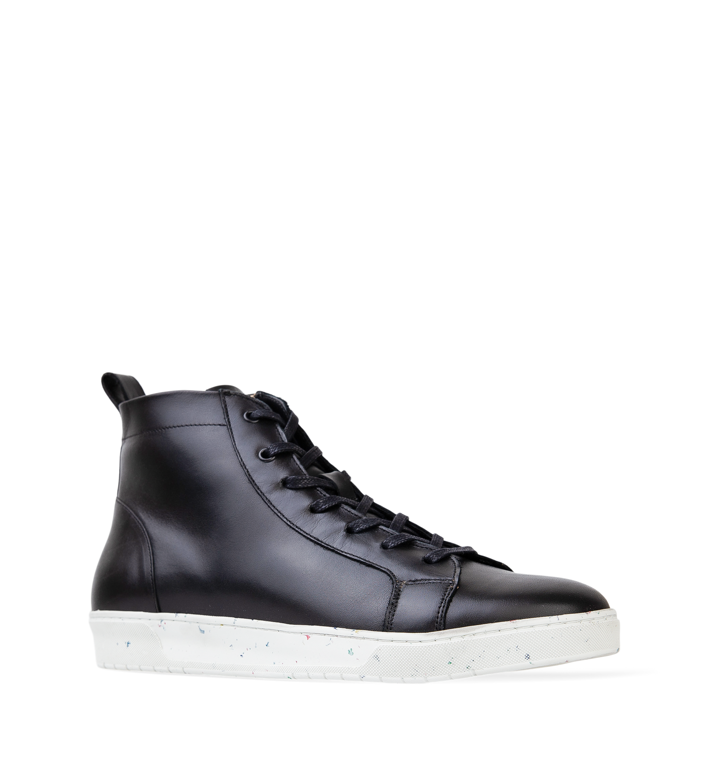 Fermium Black Leather Sneakers