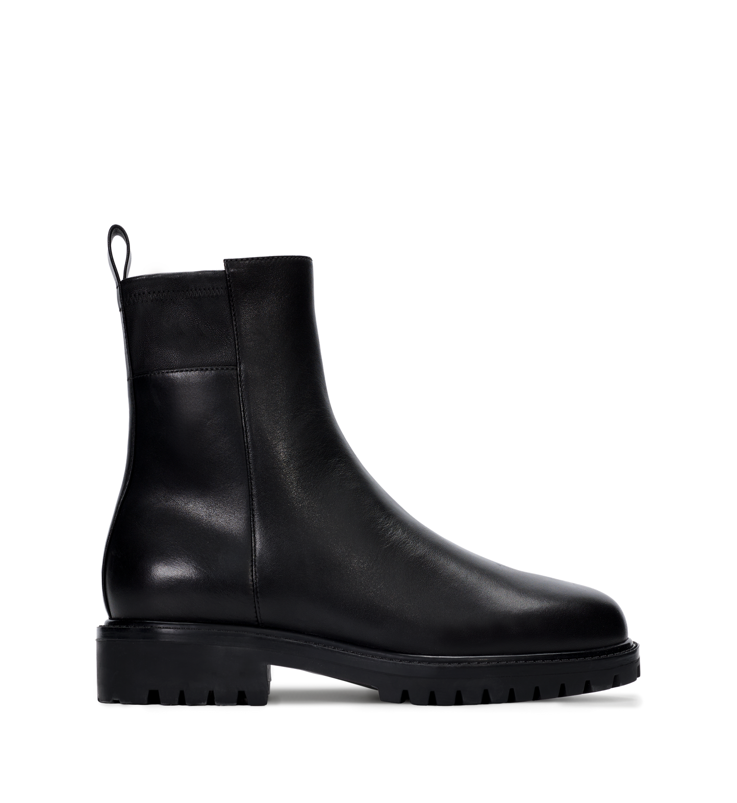 Fieldfare Black Leather Flat Boots
