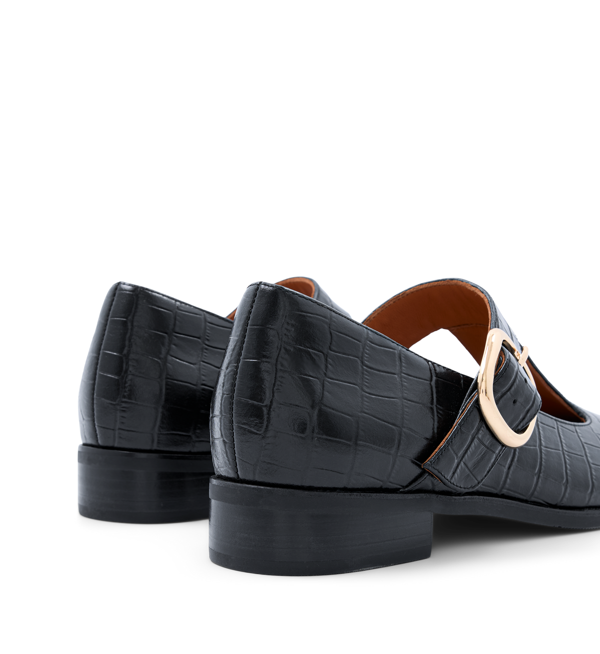 close up on the bared footwear flameback flats