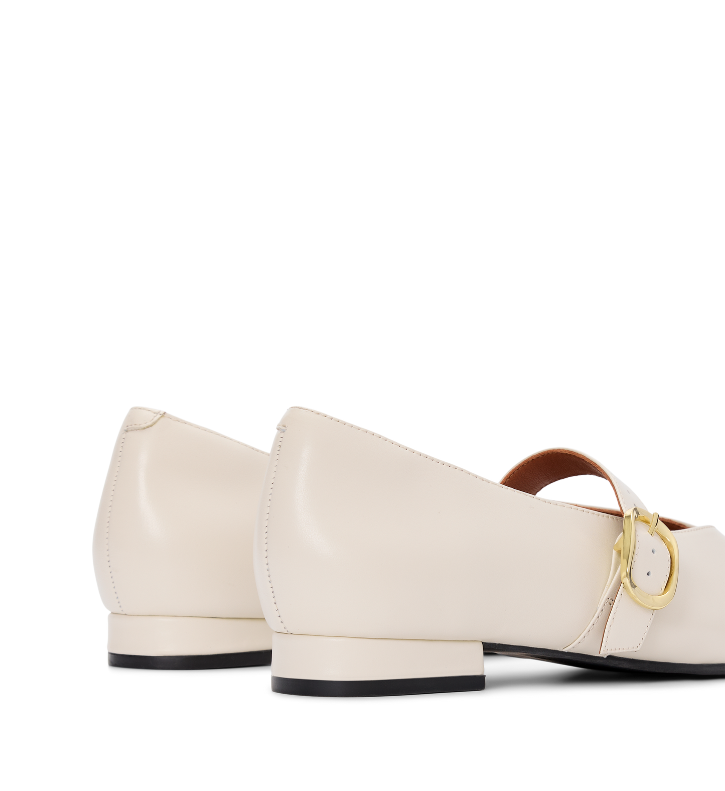 Freira Ecru Leather Ballet Flats