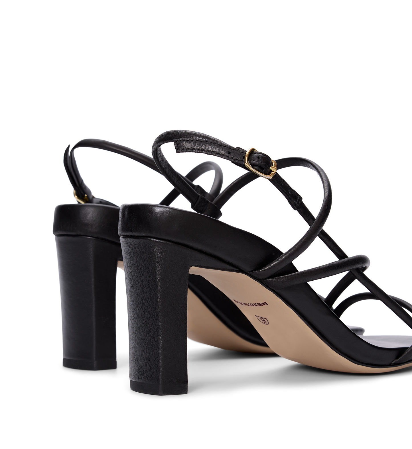 bared footwear black high heels with block heel