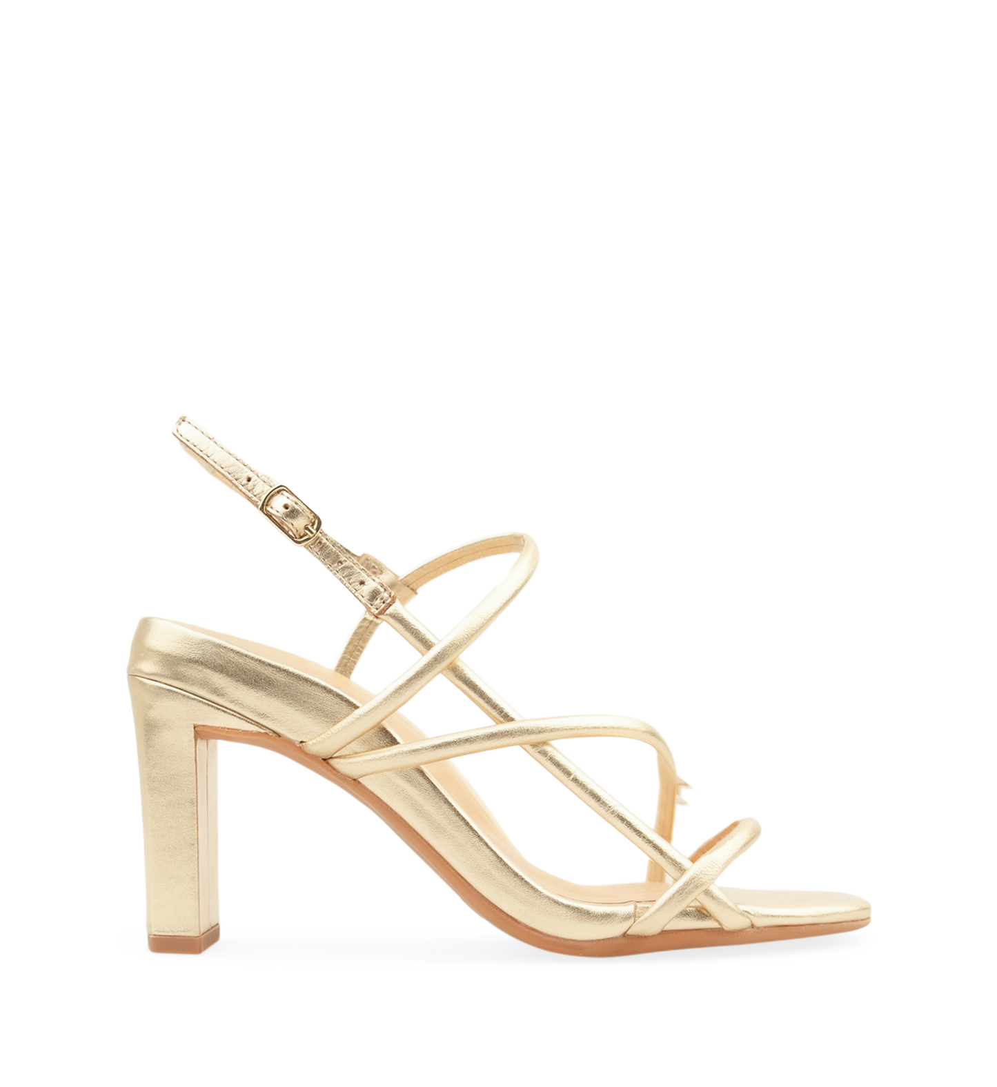 Godwit Gold Leather High Heels