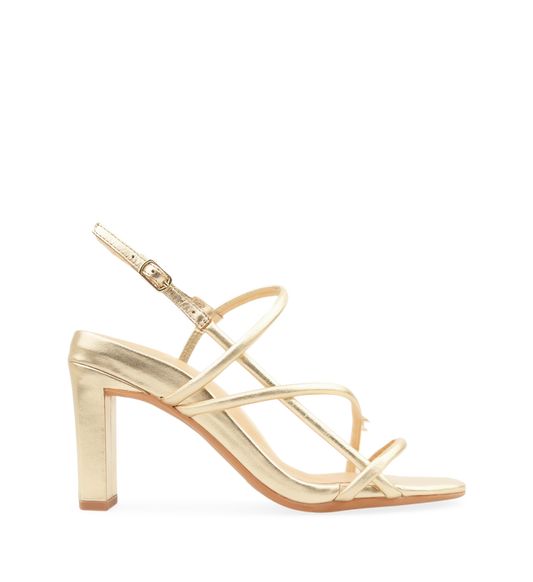 Godwit Gold Leather High Heels