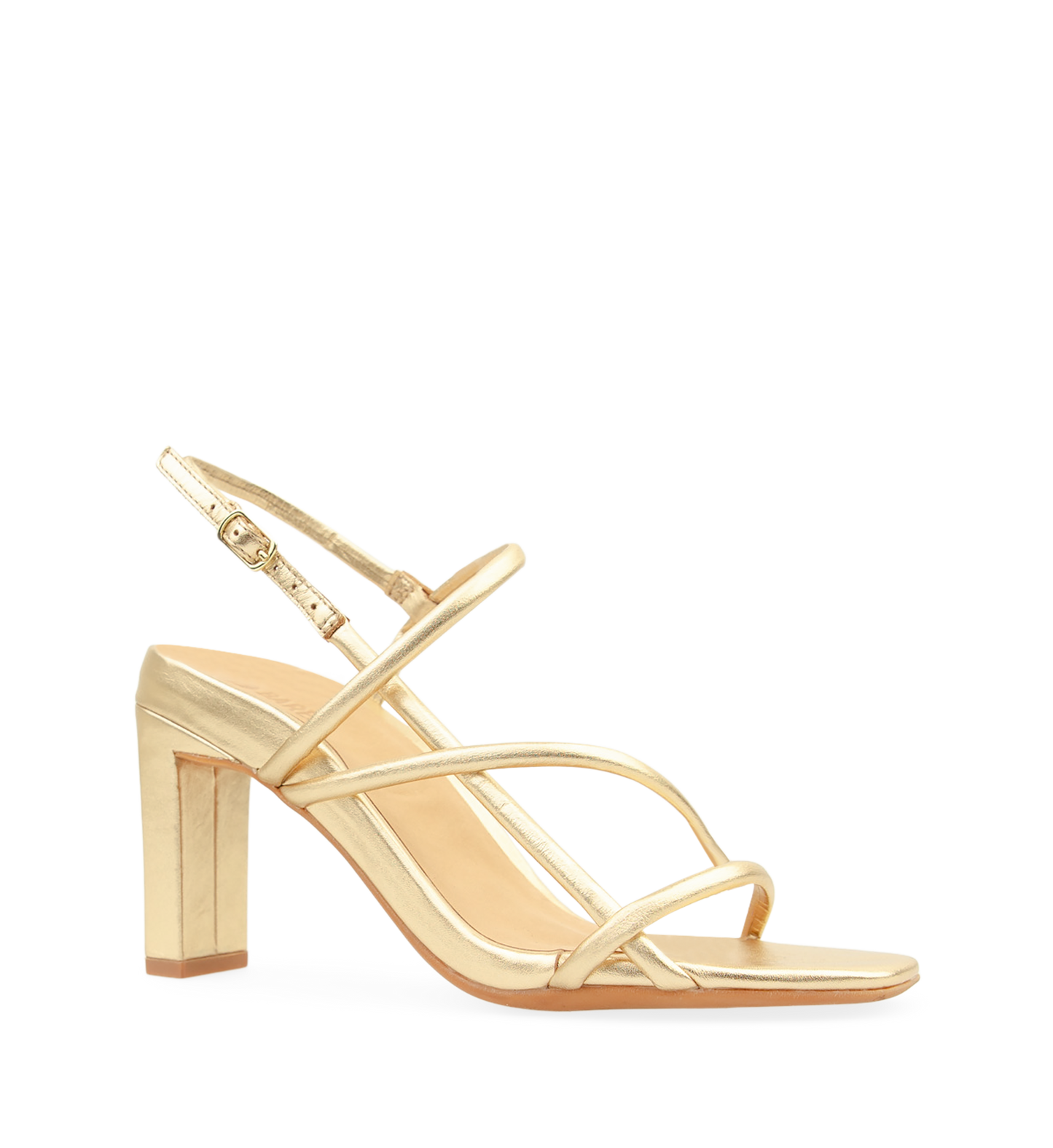 Godwit Gold Leather High Heels