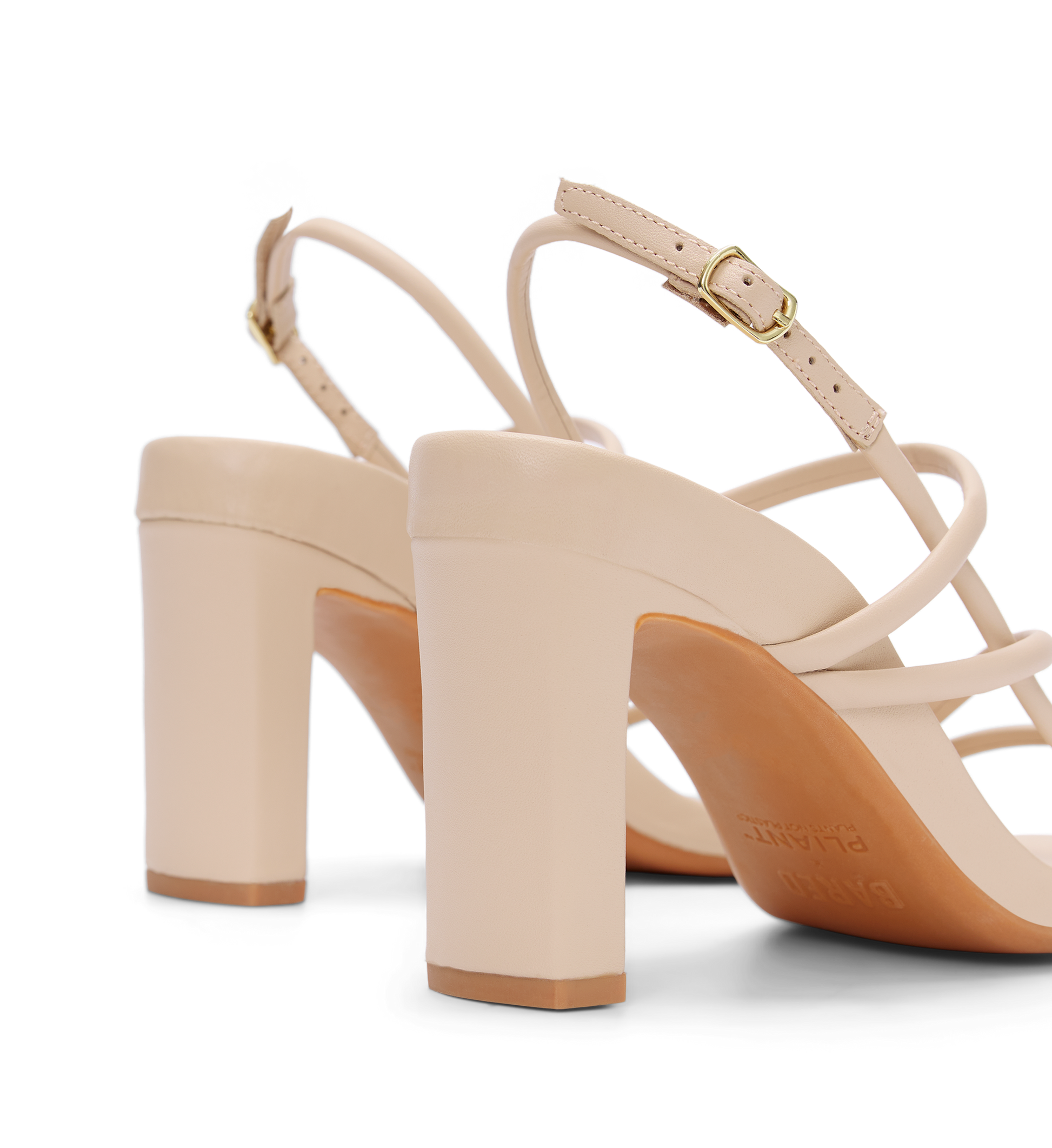 Bared Footwear Godwit Sand Leather High Heels block heel