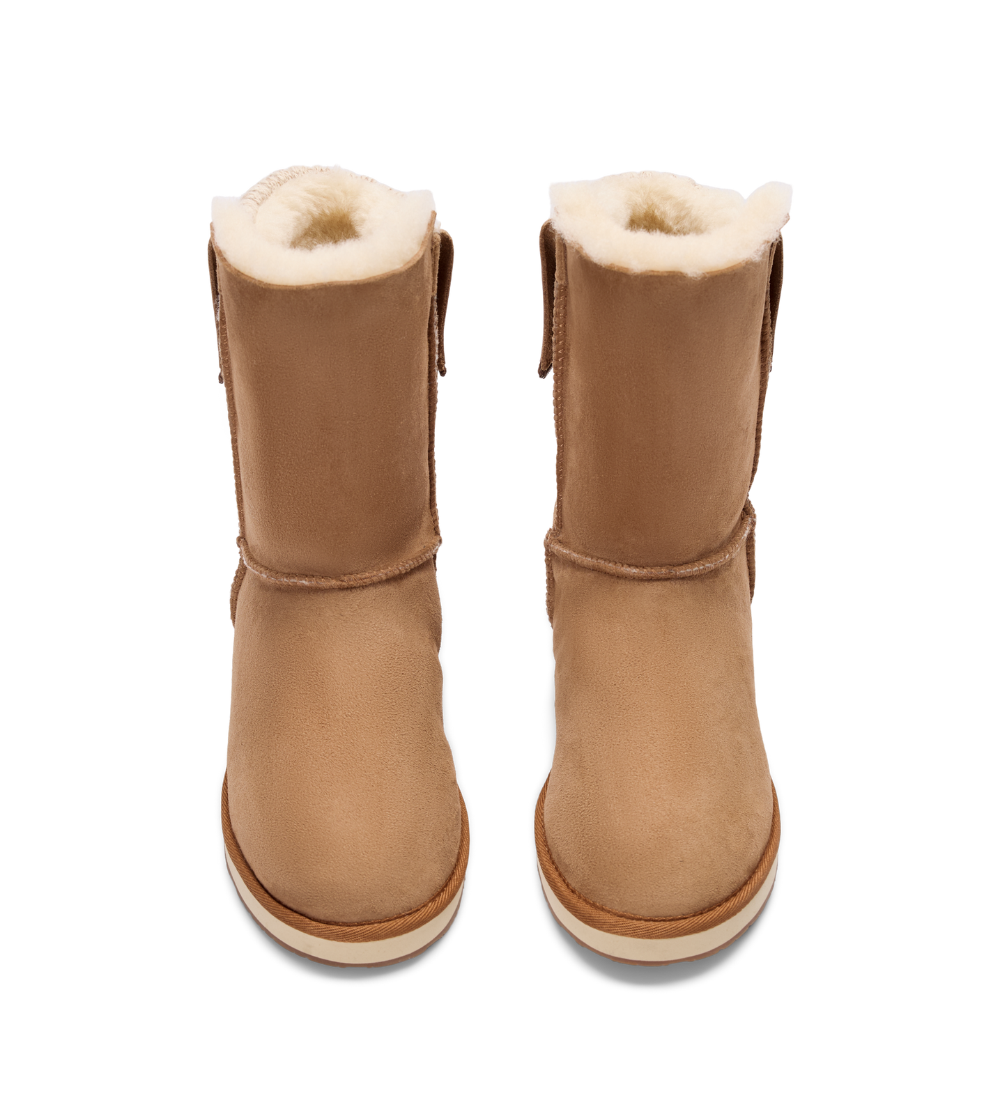 pair of slipper boots with fluffy lining