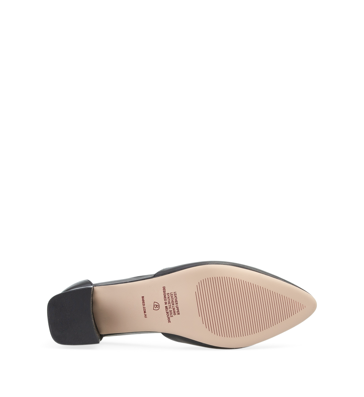 Griffon Black Leather Low Heels