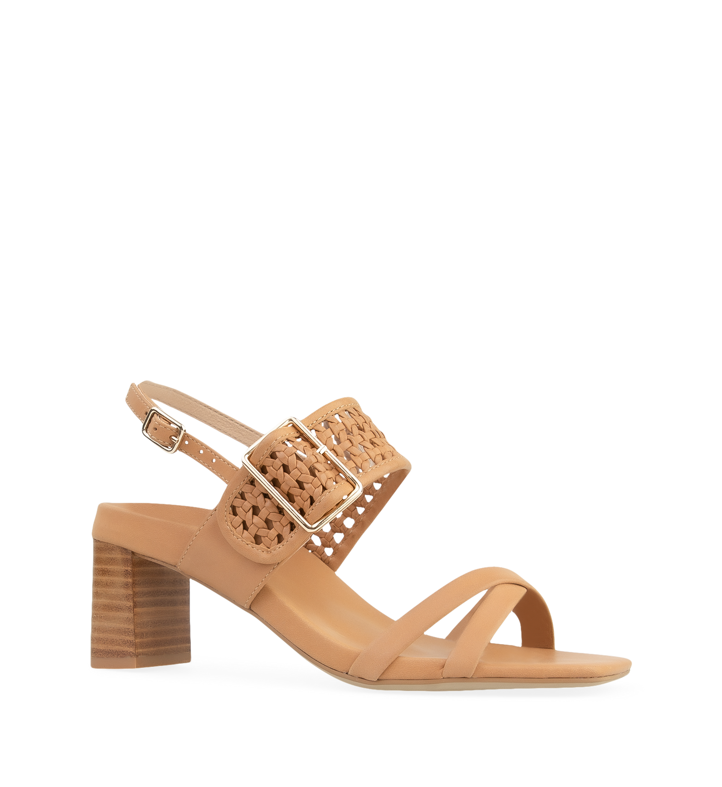 Gull Tan Leather Low Heels