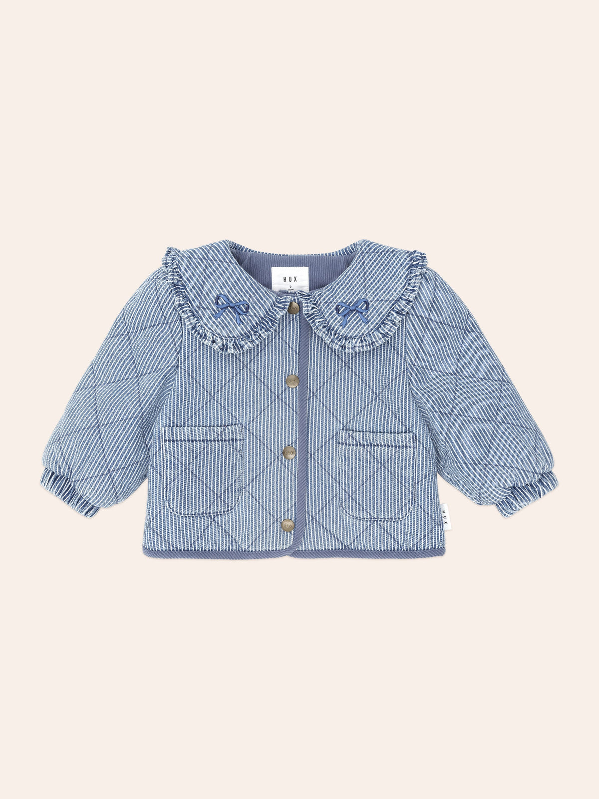 Vintage Bow Collar Denim Jacket