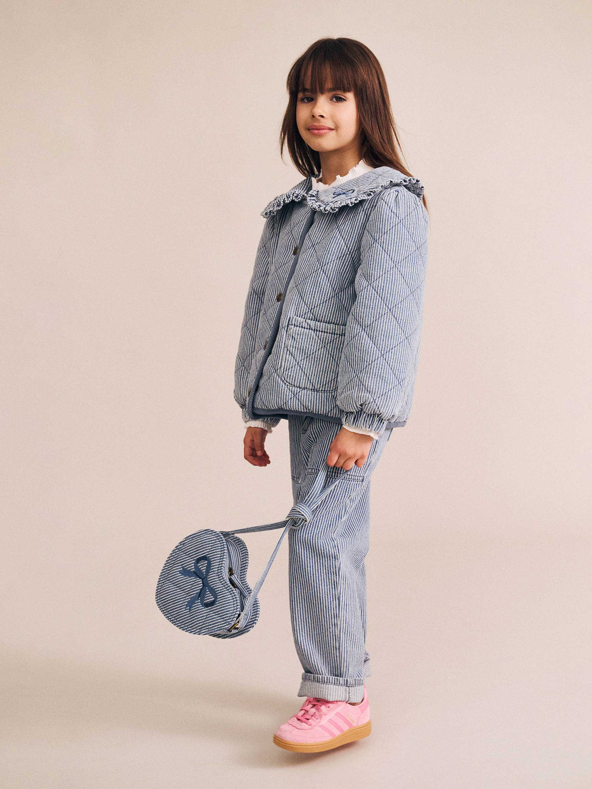 Vintage Bow Collar Denim Jacket
