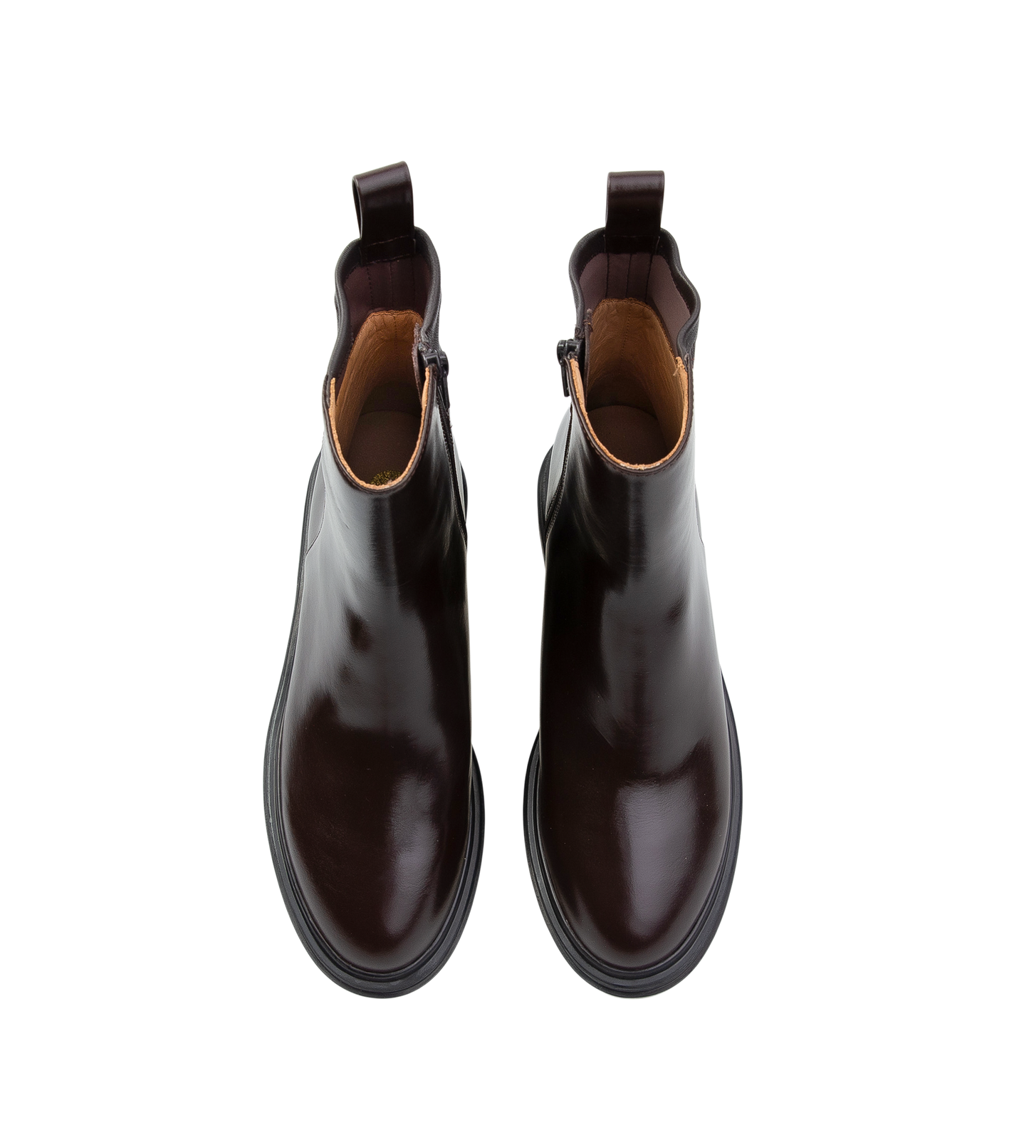 Harpy Carob Boxed Leather Flat Boots