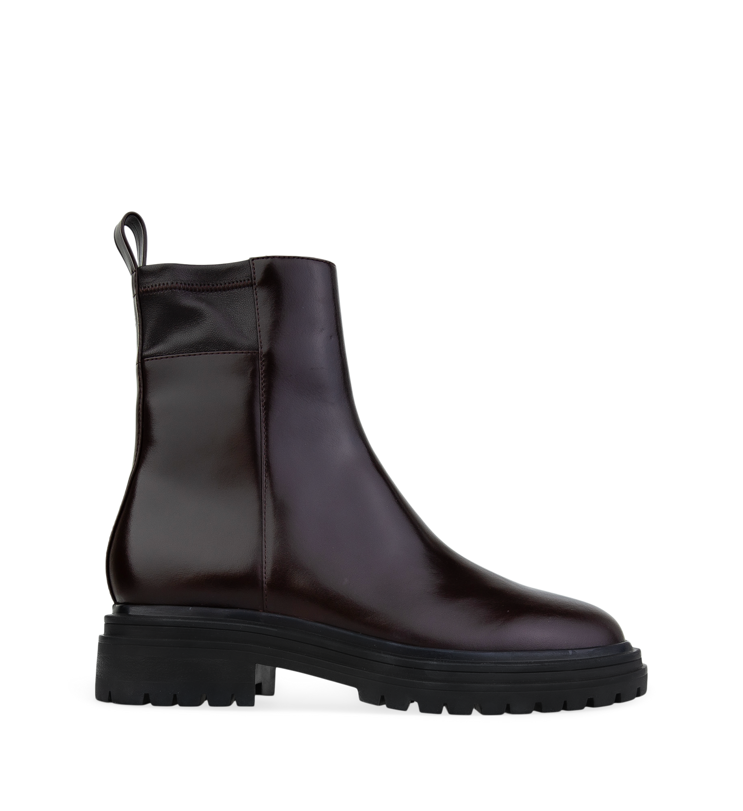 Harpy Carob Boxed Leather Flat Boots