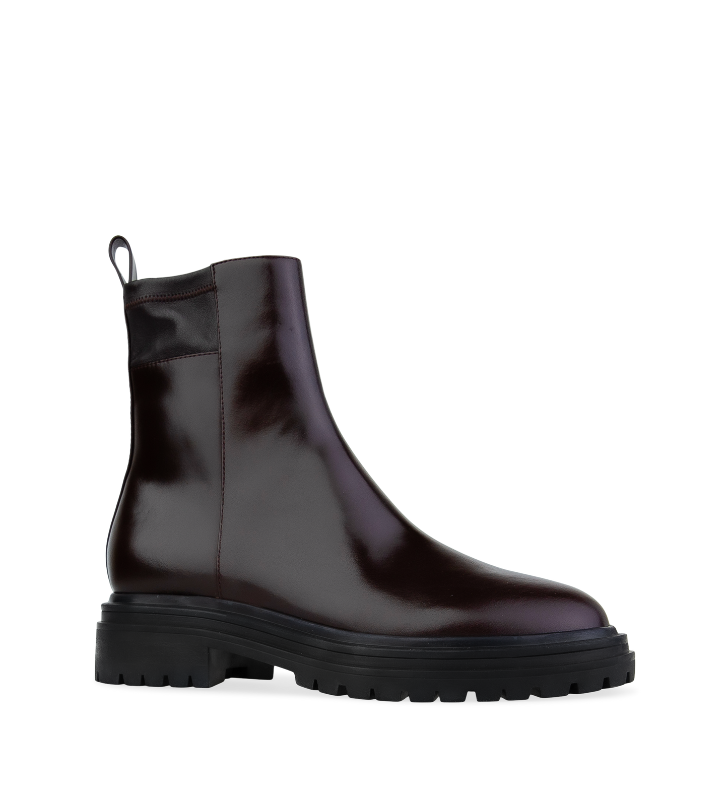 Harpy Carob Boxed Leather Flat Boots