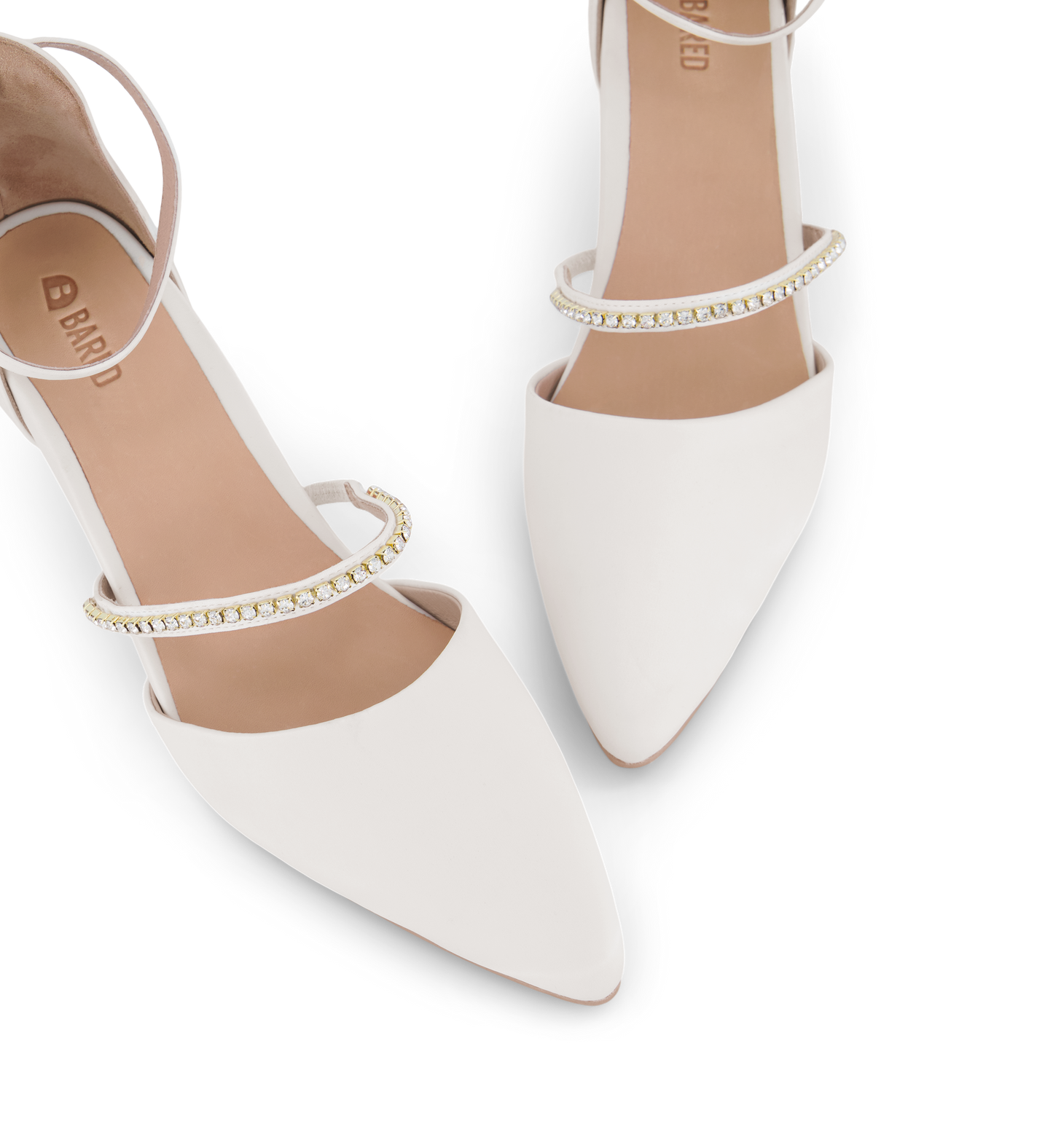 Heleia Ivory Satin Low Heels