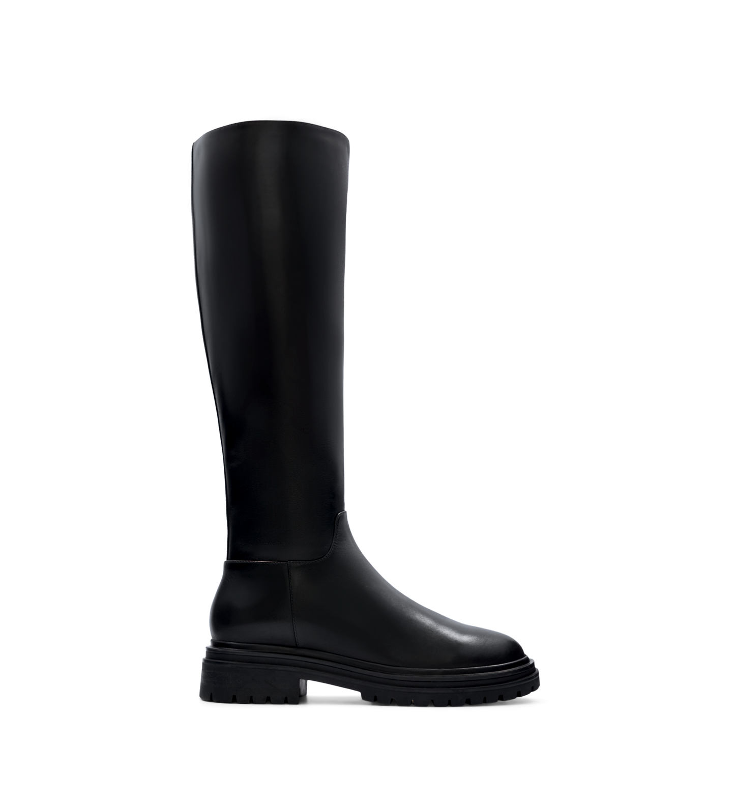 Hillstar Black Leather Knee High Boots