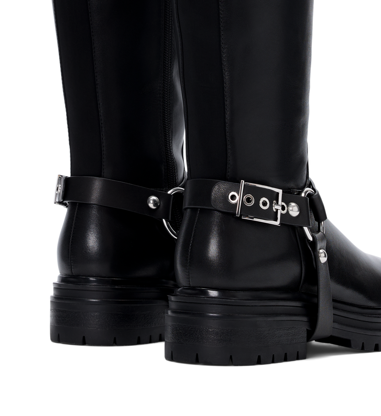 Hillstar Black Leather Knee High Boots