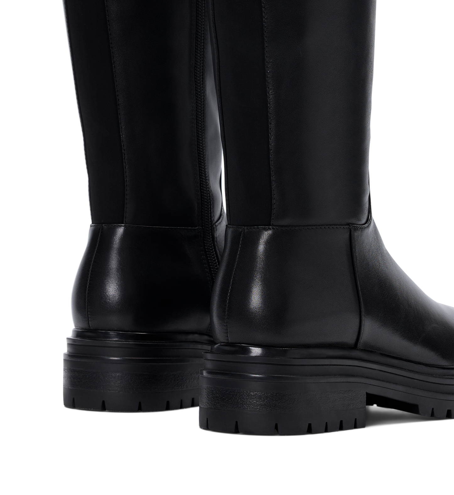 Hillstar Black Leather Knee High Boots