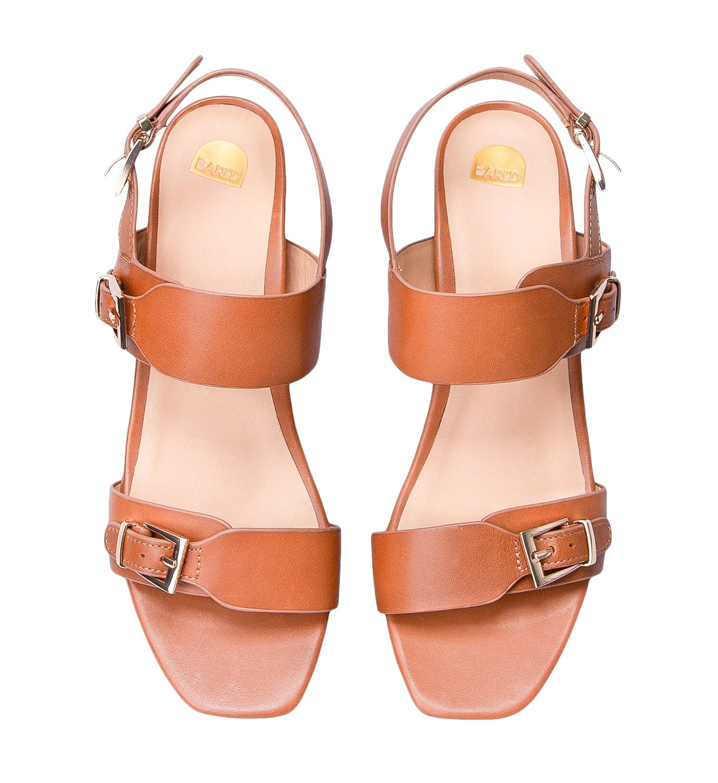 Hoopoe 2 Tan Leather Low Heels