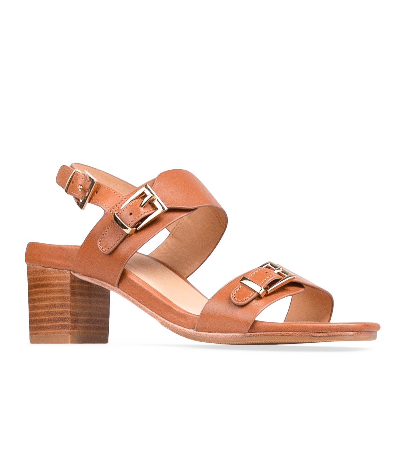 Hoopoe 2 Tan Leather Low Heels