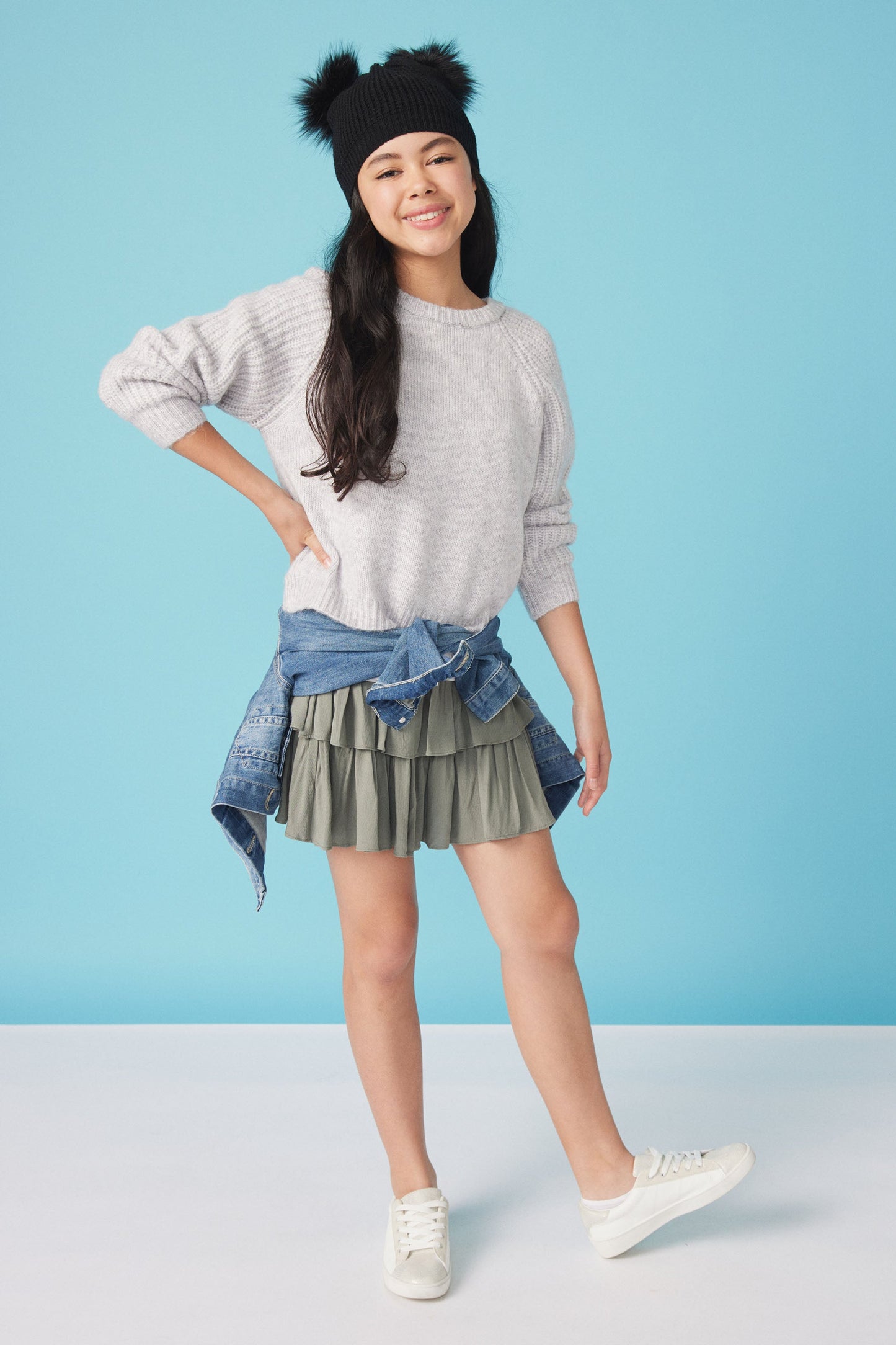 Girls Chloe Rib Detail Knit