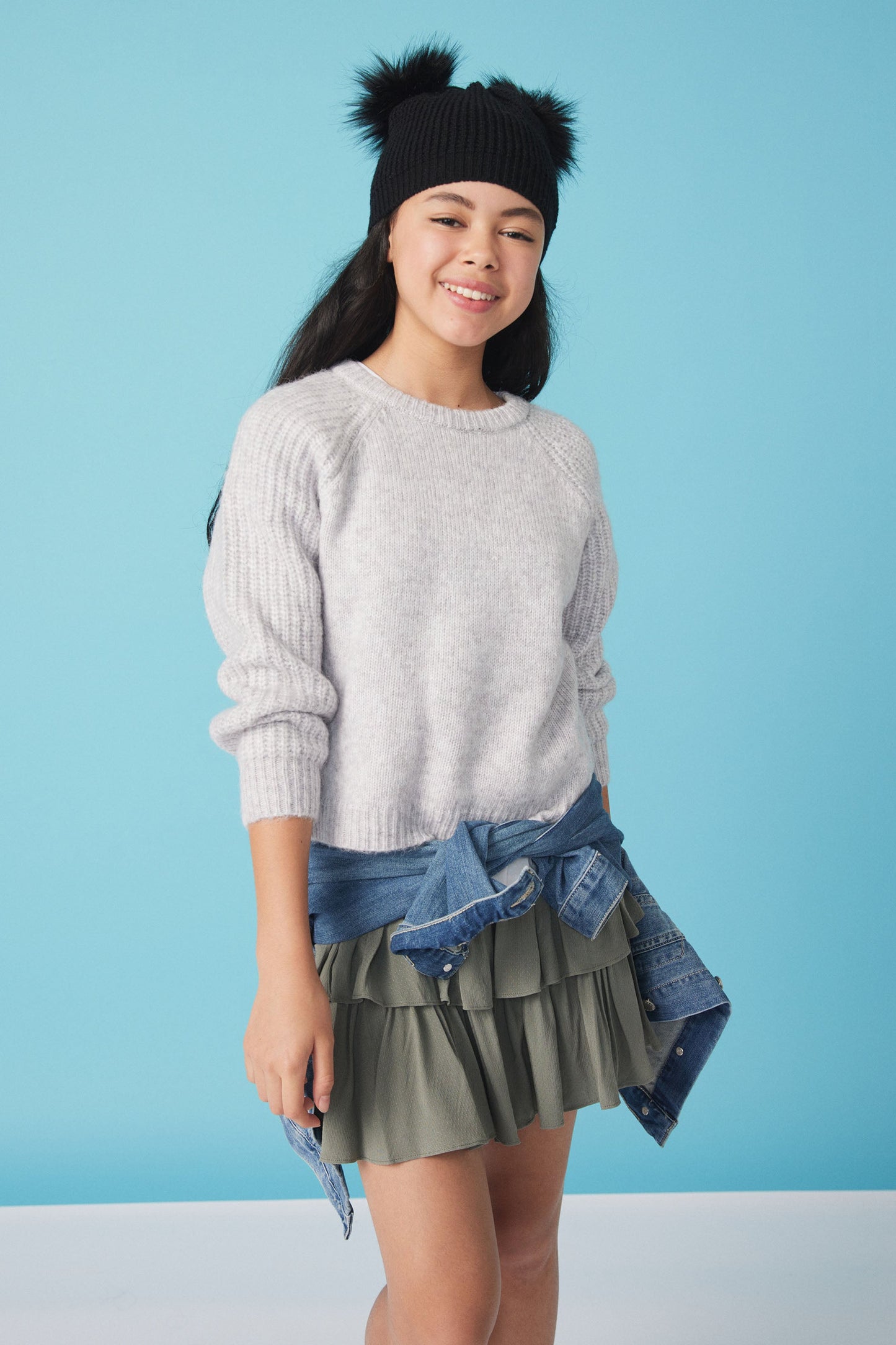 Girls Chloe Rib Detail Knit