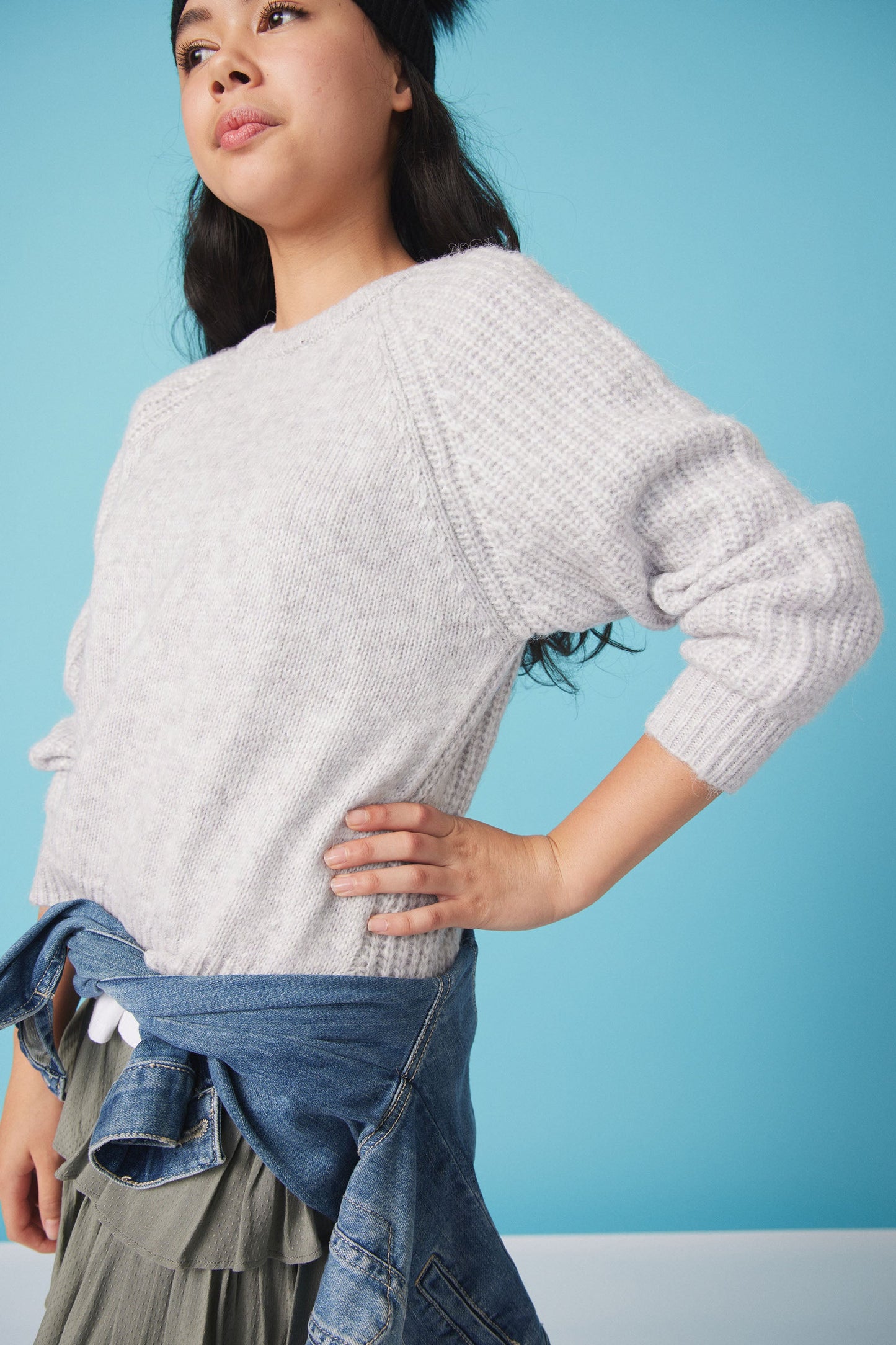 Girls Chloe Rib Detail Knit