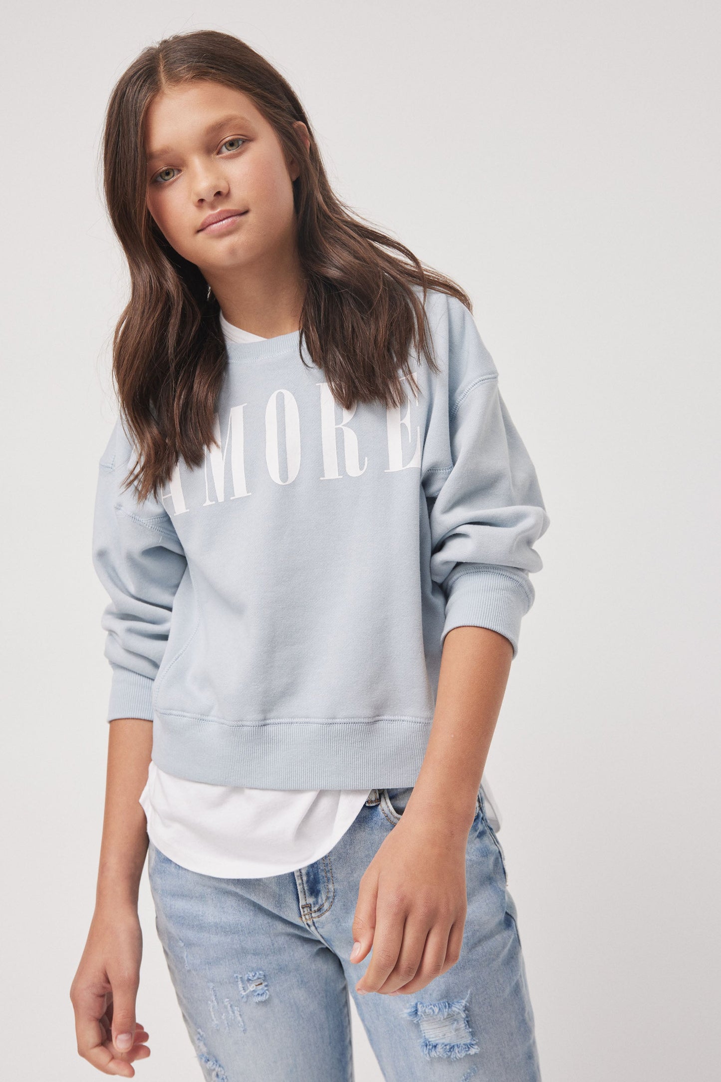Girls Amore Cropped Crew