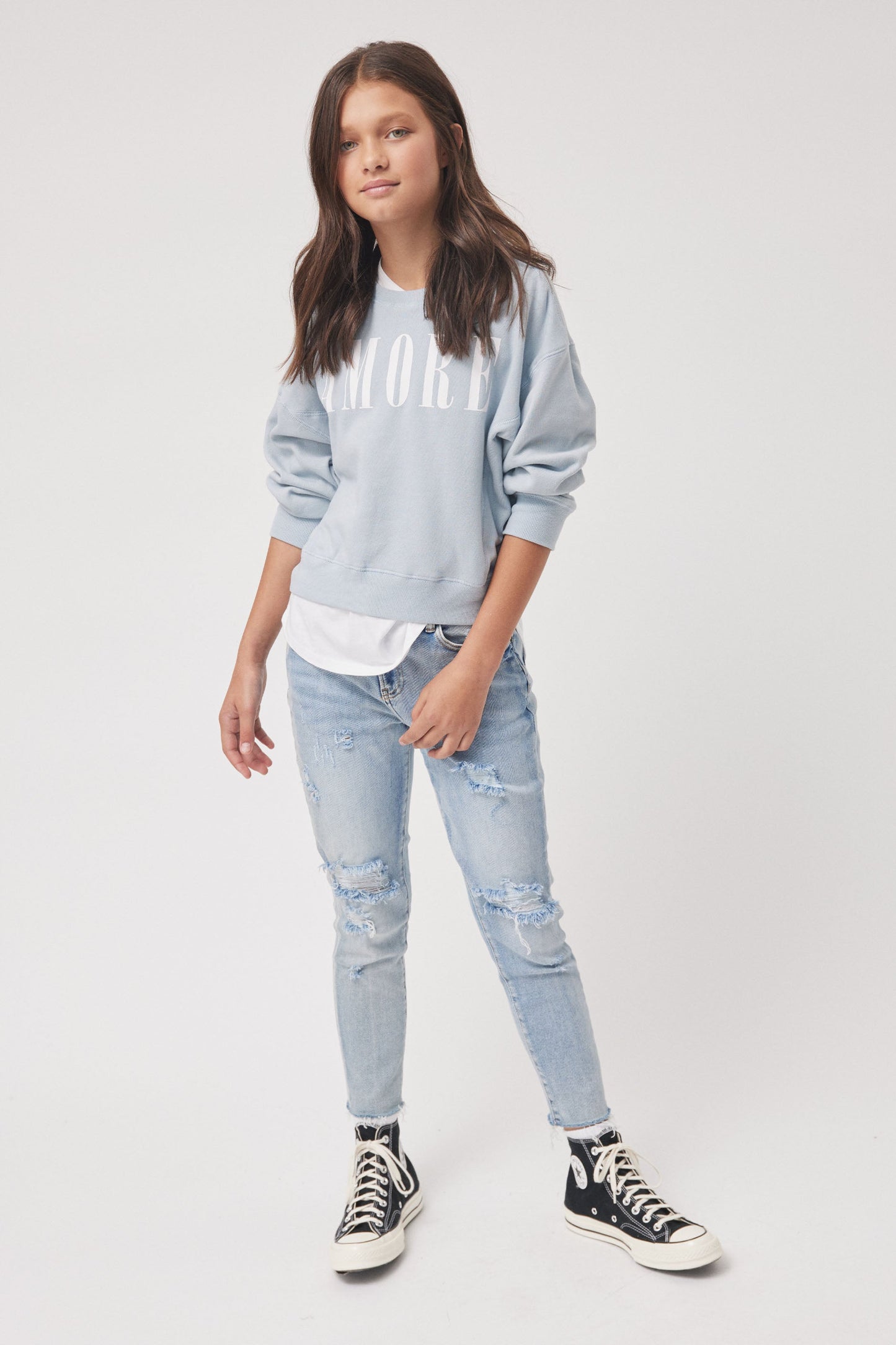 Girls Amore Cropped Crew